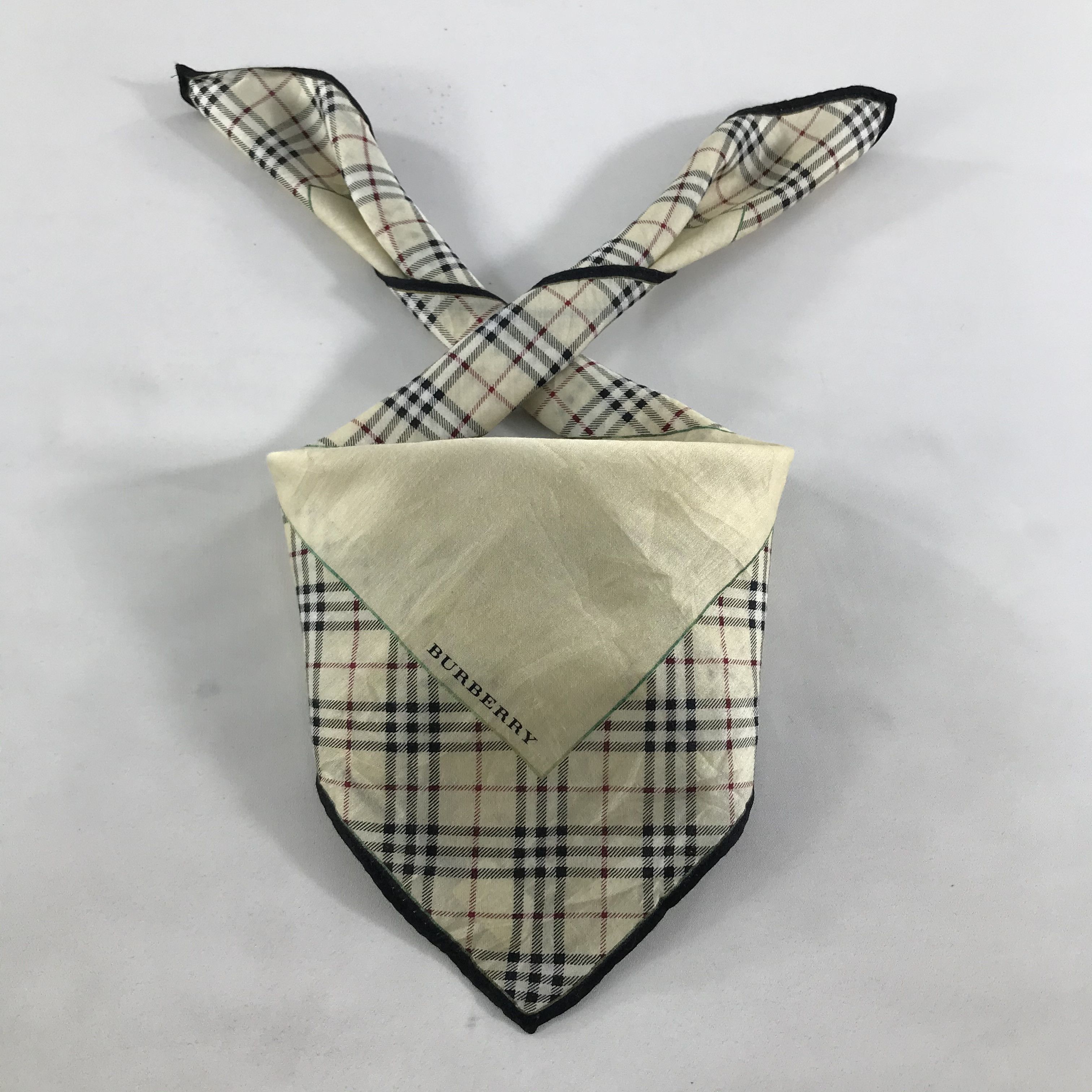 Burberry × Vintage Burberry Bandana / Handkerchief / Neckerchief - S1355 Size ONE SIZE - 3 Thumbnail