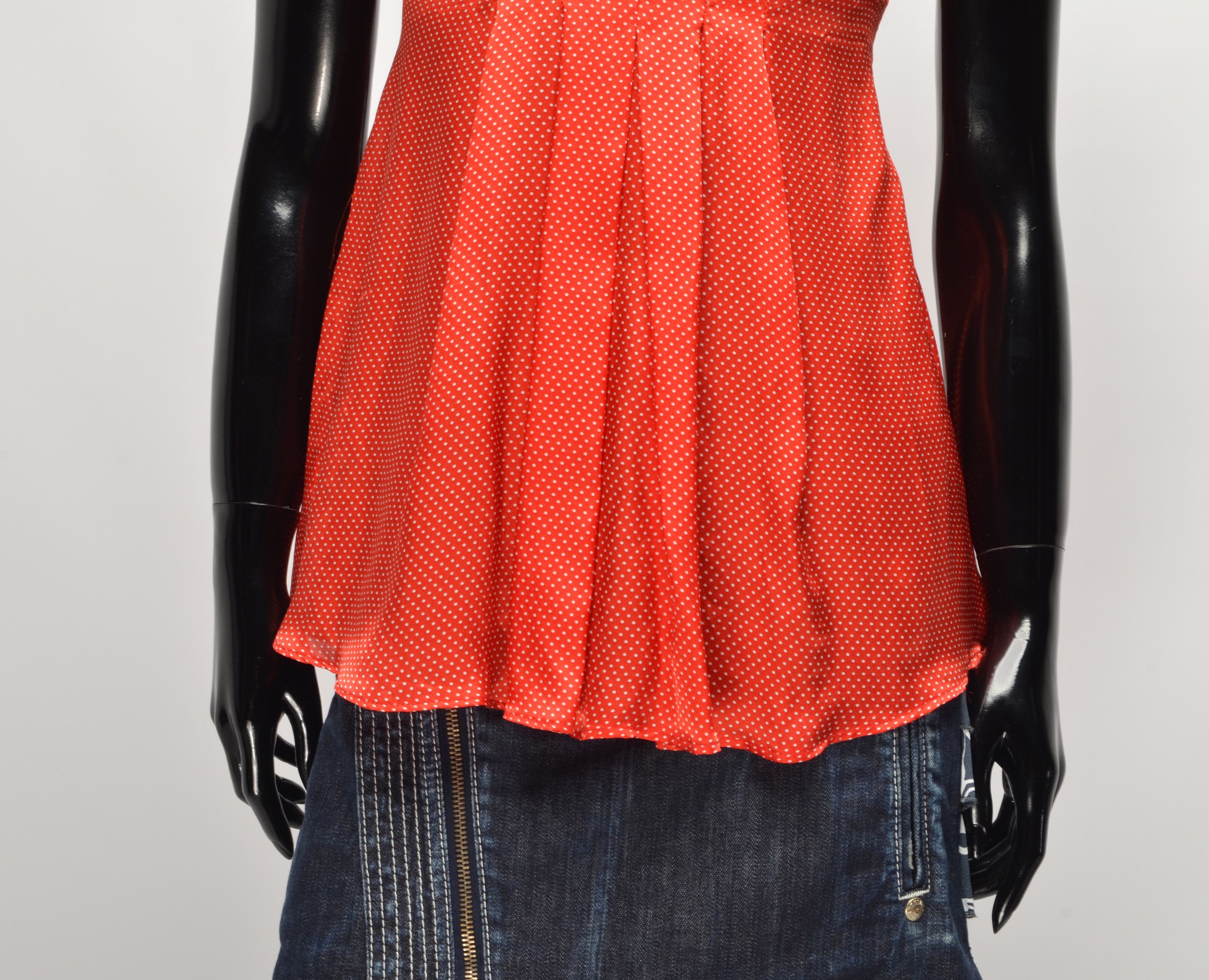 Miss Sixty × Vintage Miss Sixty Y2K Polka Dot Silk Cami Top Size L / US 10 / IT 46 - 3 Thumbnail