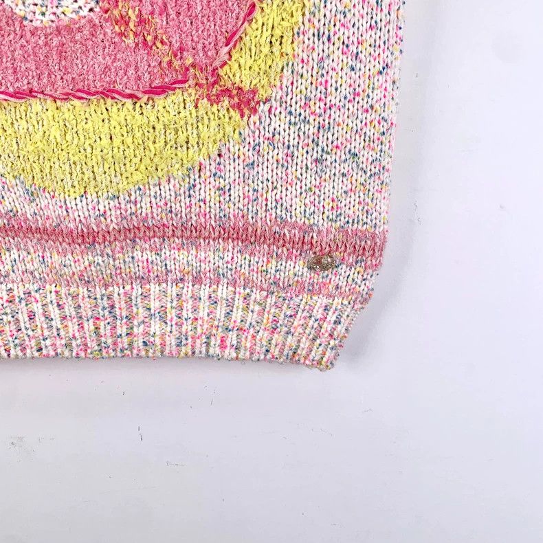 Chanel Chanel 24C pink striped love inlaid cotton round-neck slee Size XS / US 0-2 / IT 36-38 - 5 Thumbnail