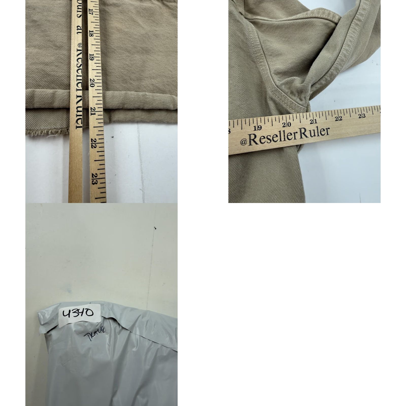 Vintage Trave Jacket Womens Small Beige Jane Cropped Twill Snap Front Utility Chore Size S / US 4 / IT 40 - 11 Thumbnail