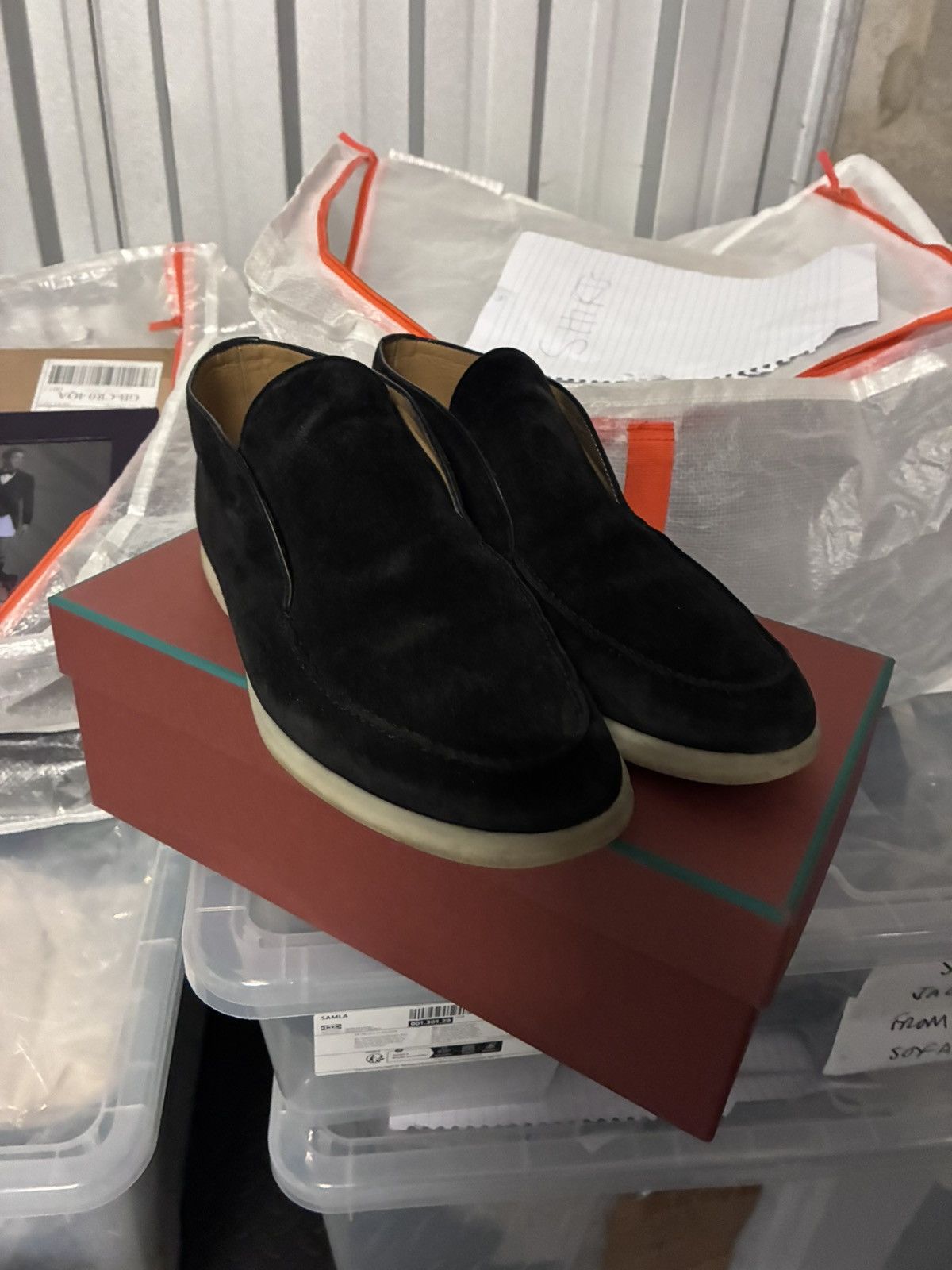Loro Piana Loro Piana black caviar open walks uk 9 eu 43 Size US 10 / EU 43 - 1 Thumbnail