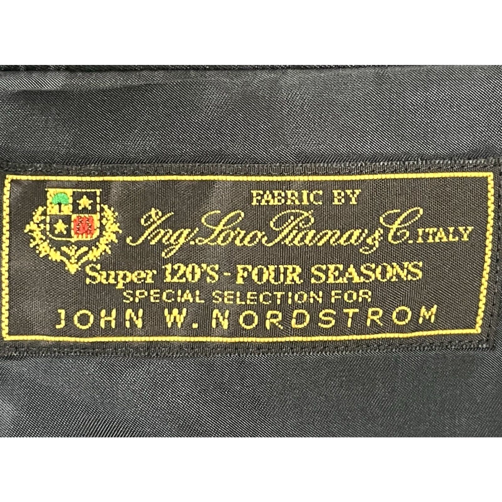 Nordstrom Nordstrom Sport Coat Blazer 42L Black Wool Mens Jacket Notch Lapel Two-Button Vintage No (Preppy Office Career University) Size 42R - 7 Thumbnail