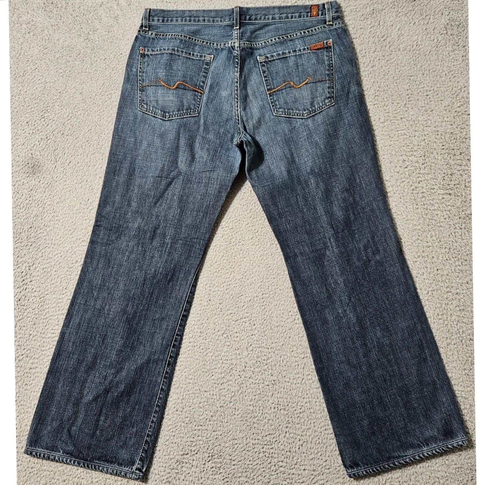 7 For All Mankind 7 For All Mankind Mens Straight Relaxed Button Denim Jean 36 x 30 USA Cotton Size US 36 / EU 52 - 2 Thumbnail