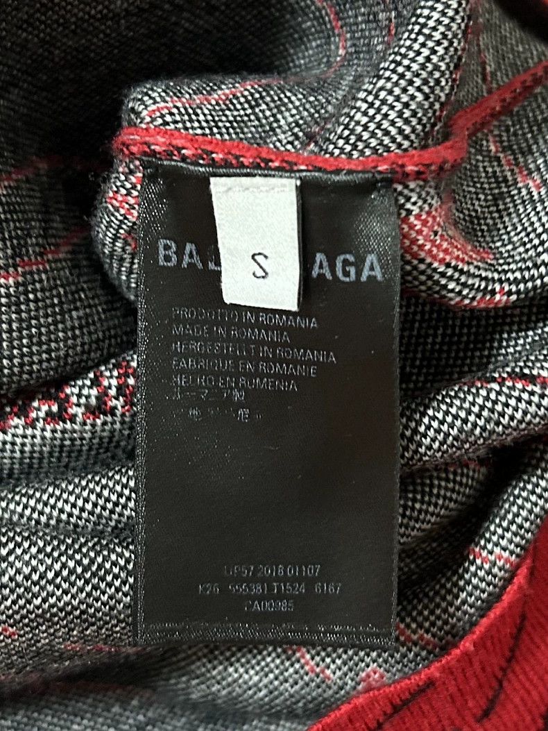 Balenciaga Balenciaga Red knitted full-printed sweater Size US S / EU 44-46 / 1 - 5 Thumbnail