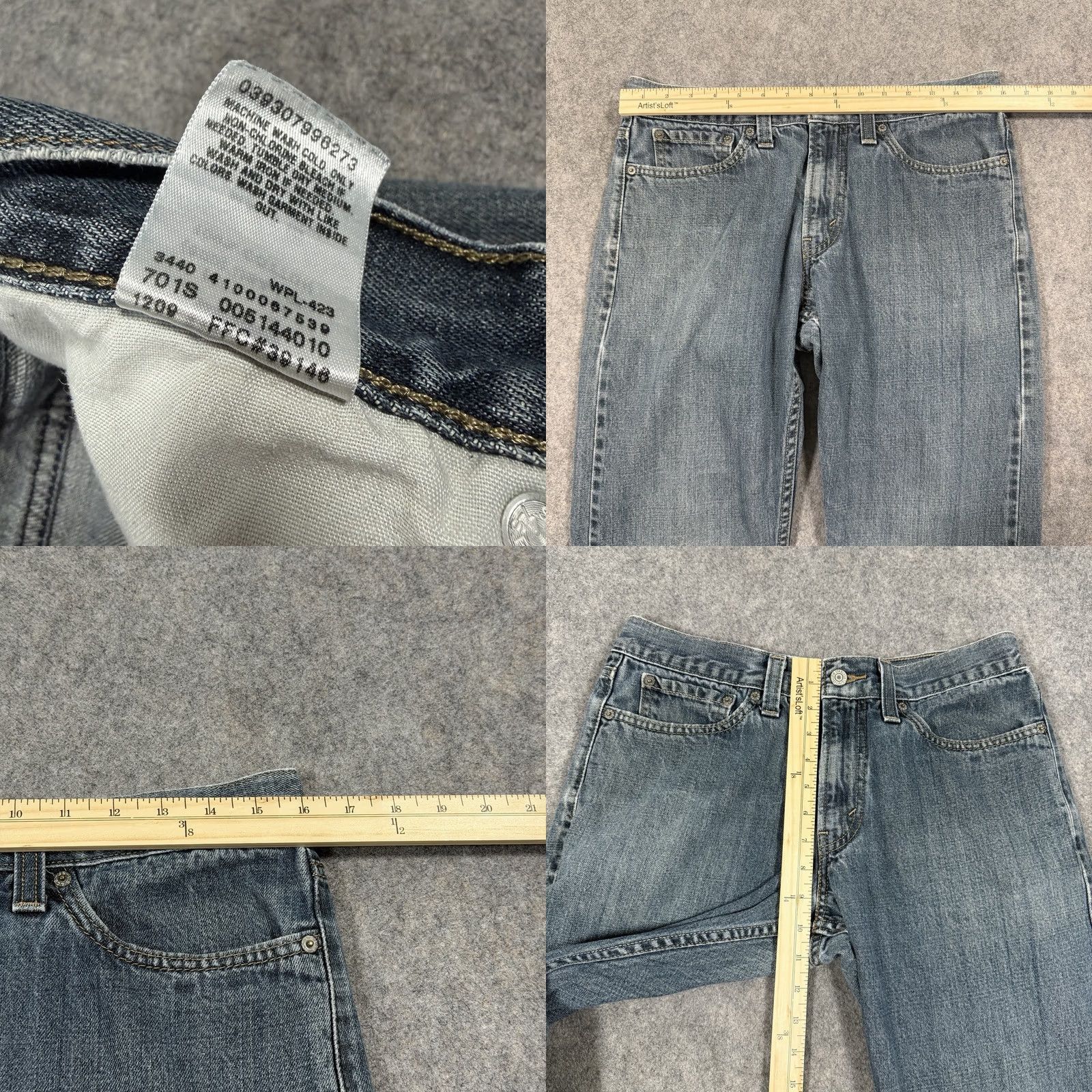Levi's Levi's 514 Slim Straight Jeans Men's Blue Denim Size 32x33 Size US 32 / EU 48 - 8 Thumbnail
