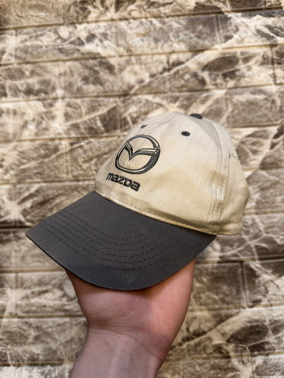 Japanese Brand Vintage Mazda Two-Tone Hat - Distressed Workwear Gas Station Size ONE SIZE - 3 Thumbnail