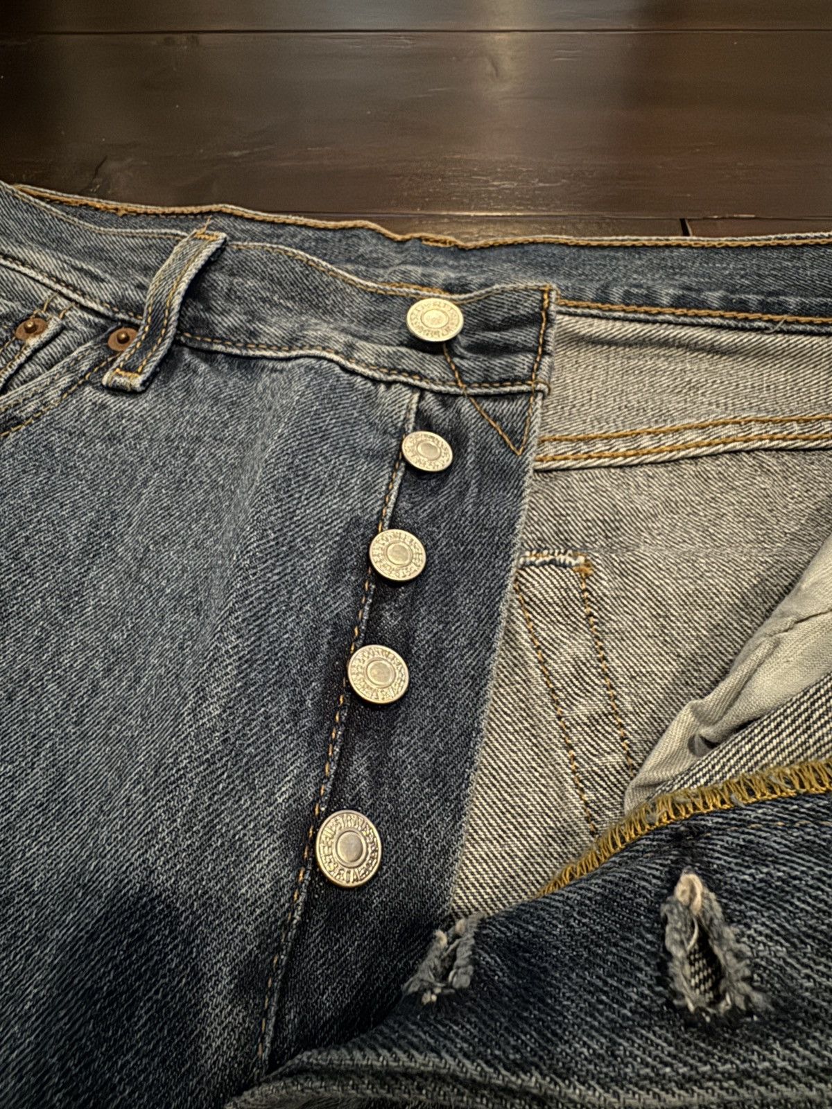 Levi's Levi 501 Blue Wash Jeans Size US 32 / EU 48 - 4 Thumbnail