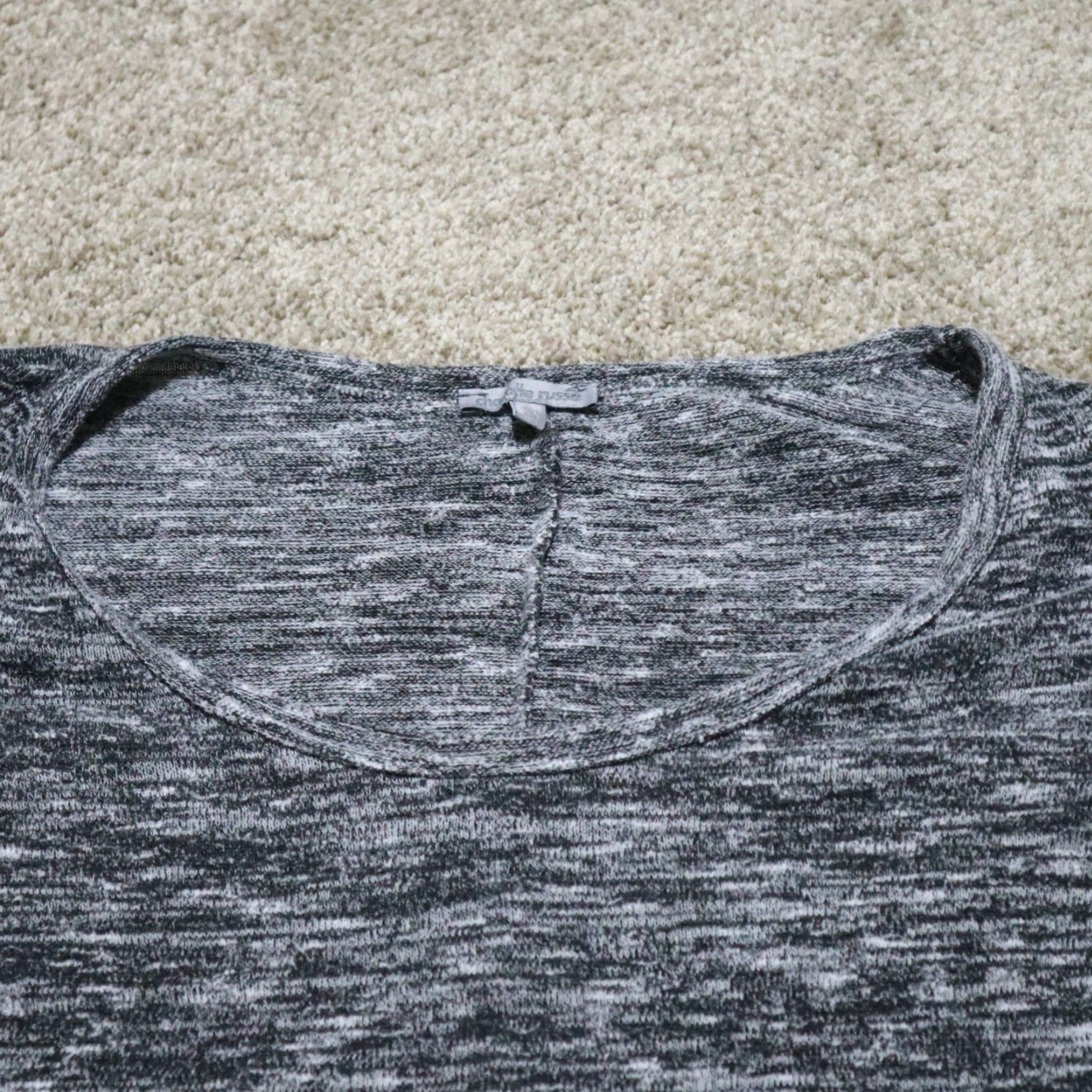 Vintage Charlotte Russe Pullover Blouse Shirt Gray S Womens Small Long Sleeve V-Neck Size S / US 4 / IT 40 - 2 Thumbnail