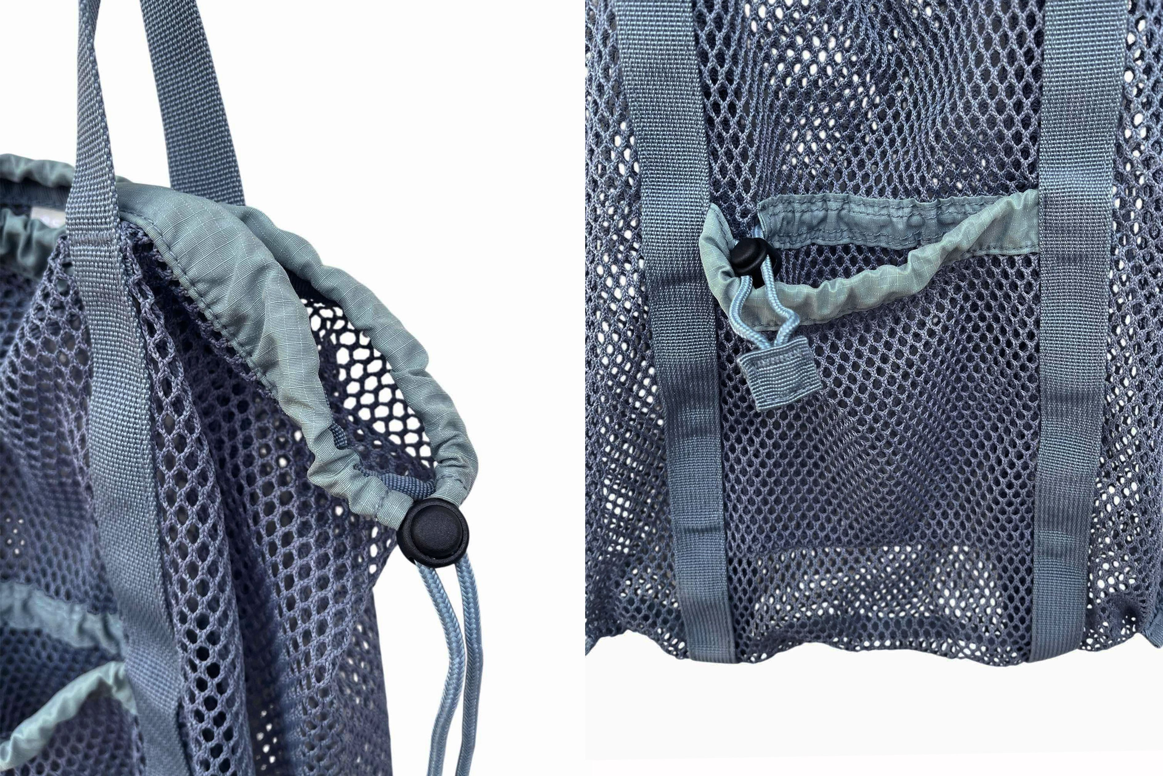 Uniqlo UNIQLO Misty Blue Mesh drawstring tote bag, see through Size ONE SIZE - 6 Thumbnail