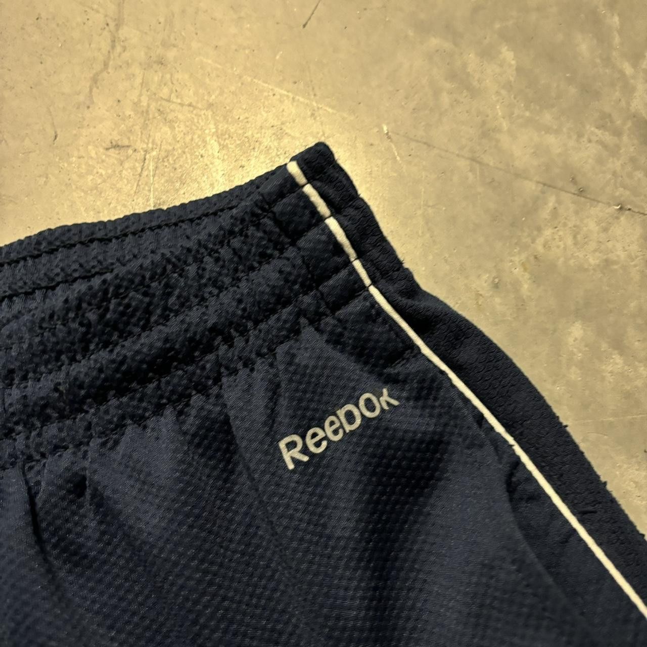 Japanese Brand × Vintage Crazy Vintage Y2K/2000s Baggy Navy Blue Striped Skater Drill Essential Track Pants! Size US 32 / EU 48 - 6 Thumbnail