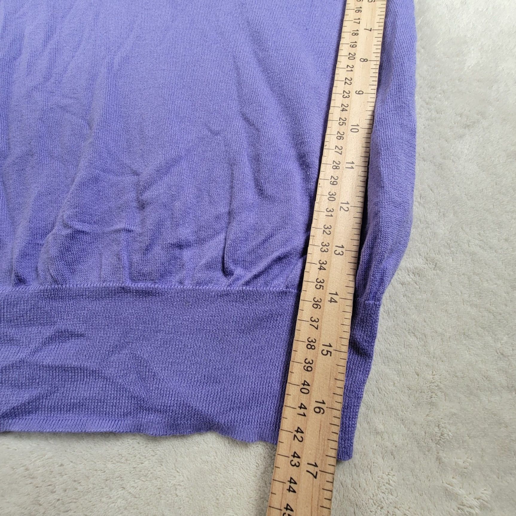Ralph Lauren V-Neck Polo Ralph Lauren Mens Sweater L Purple Green Logo 100% Pima Cotton, Pullover, Regular Fit, Long Sleeve, Machine Washable Size US L / EU 52-54 / 3 - 7 Thumbnail