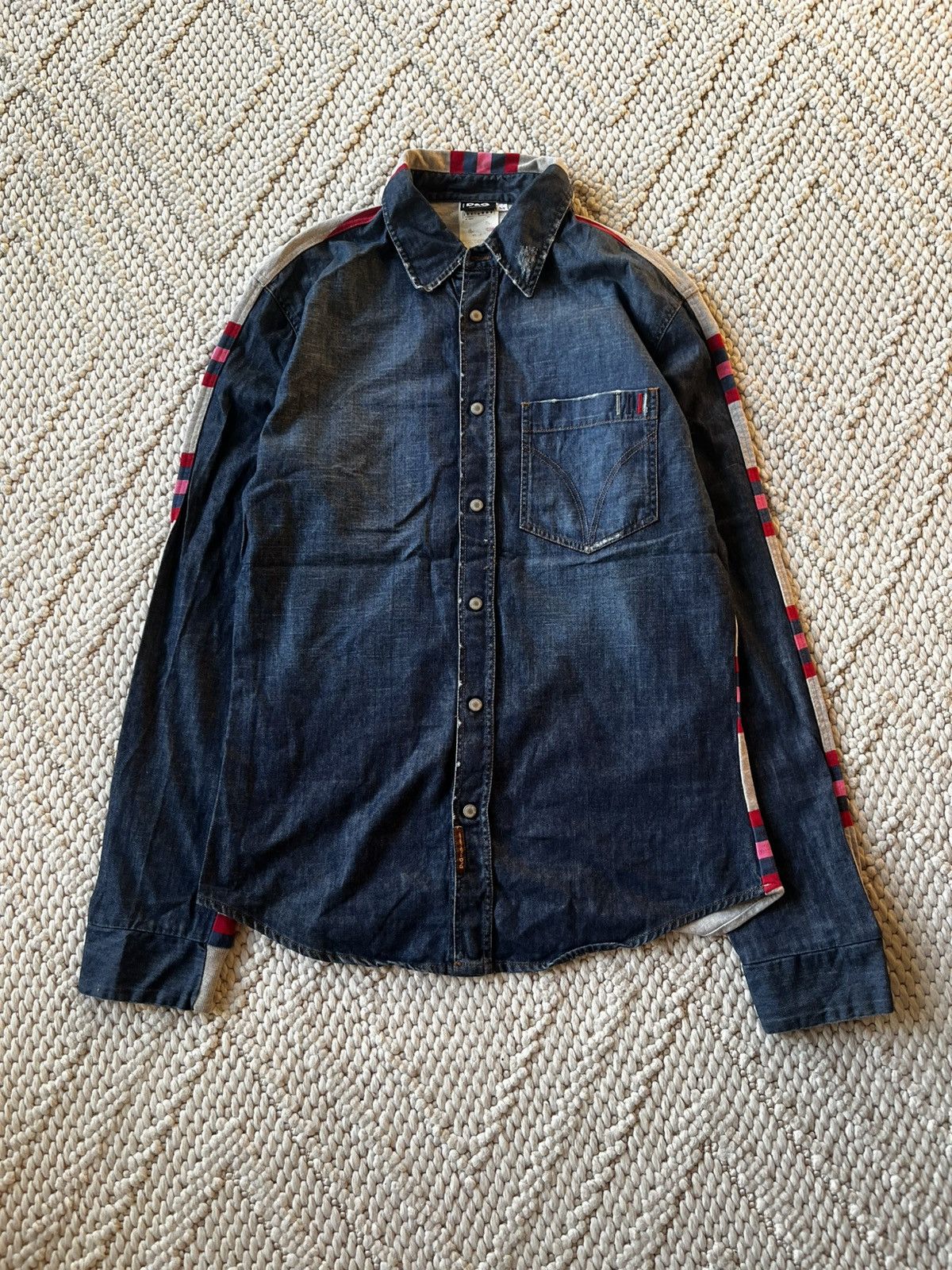 Dolce & Gabbana D&G early 2000’s denim hybrid embroidered malibu beat jacket Size US M / EU 48-50 / 2 - 2 Thumbnail