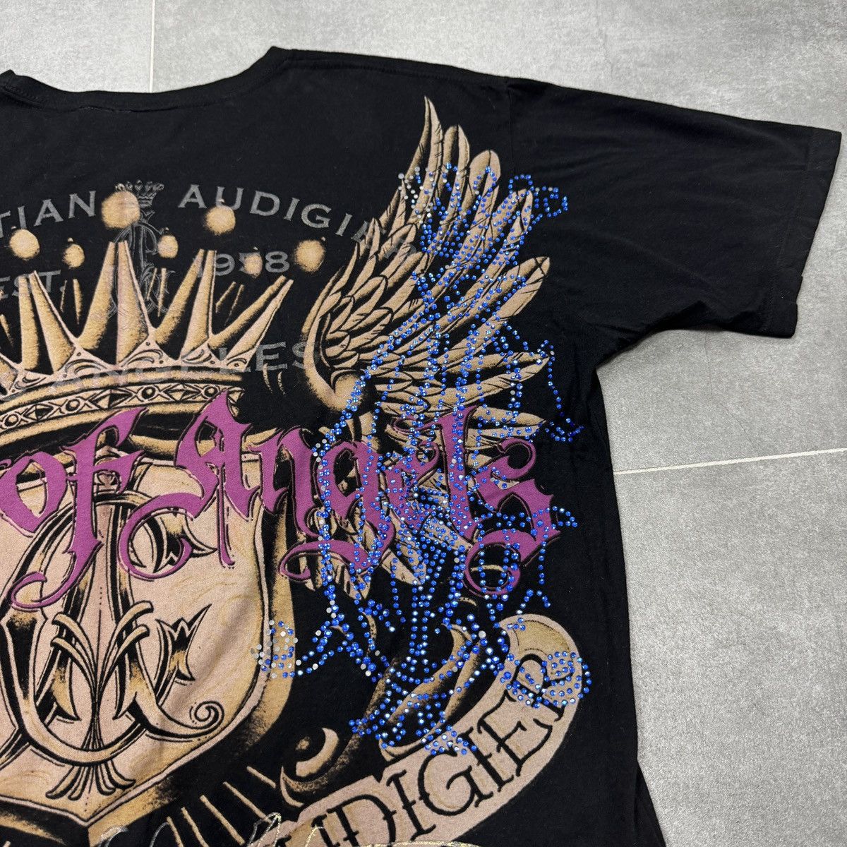 Christian Audigier Christian Audigier Los Angeles Skulls Crown Tattoo T-Shirt Size US L / EU 52-54 / 3 - 20 Thumbnail
