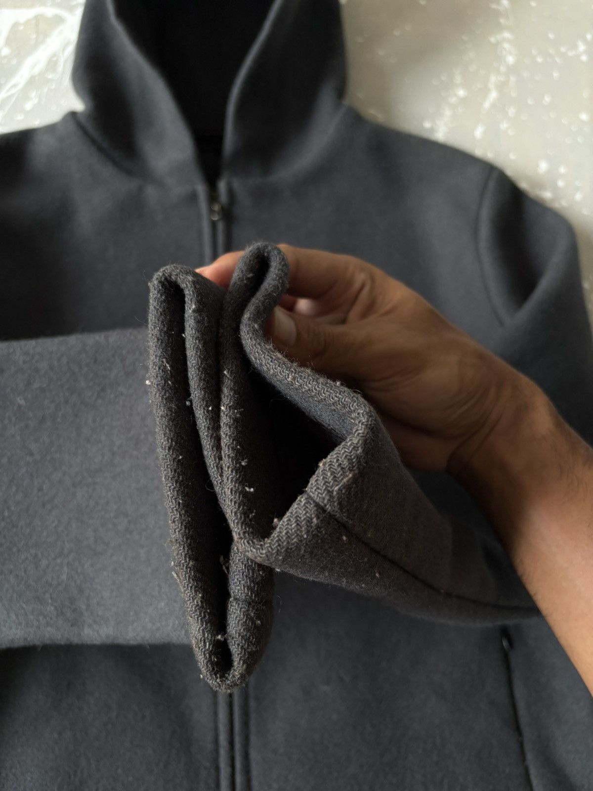 RIPVANWINKLE RIPVANWRINKLE Wool Dark Grey Zip-up Hoodie Sweatshirt Size US S / EU 44-46 / 1 - 5 Thumbnail
