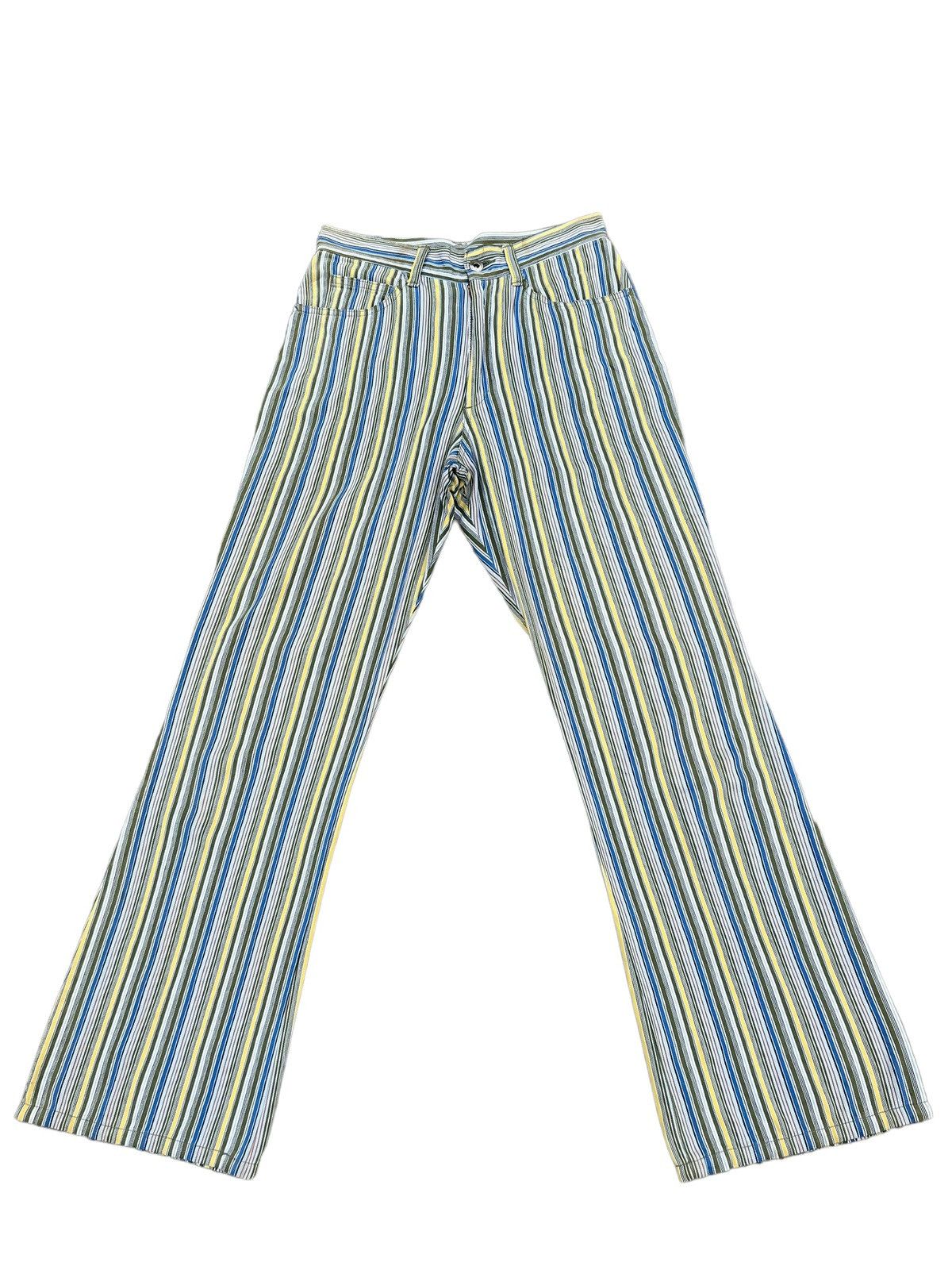 Nicole Club 90s Nicole Club Japan Psychedelic Striped Jeans Flare Pant Size US 28 / EU 44 - 1 Thumbnail