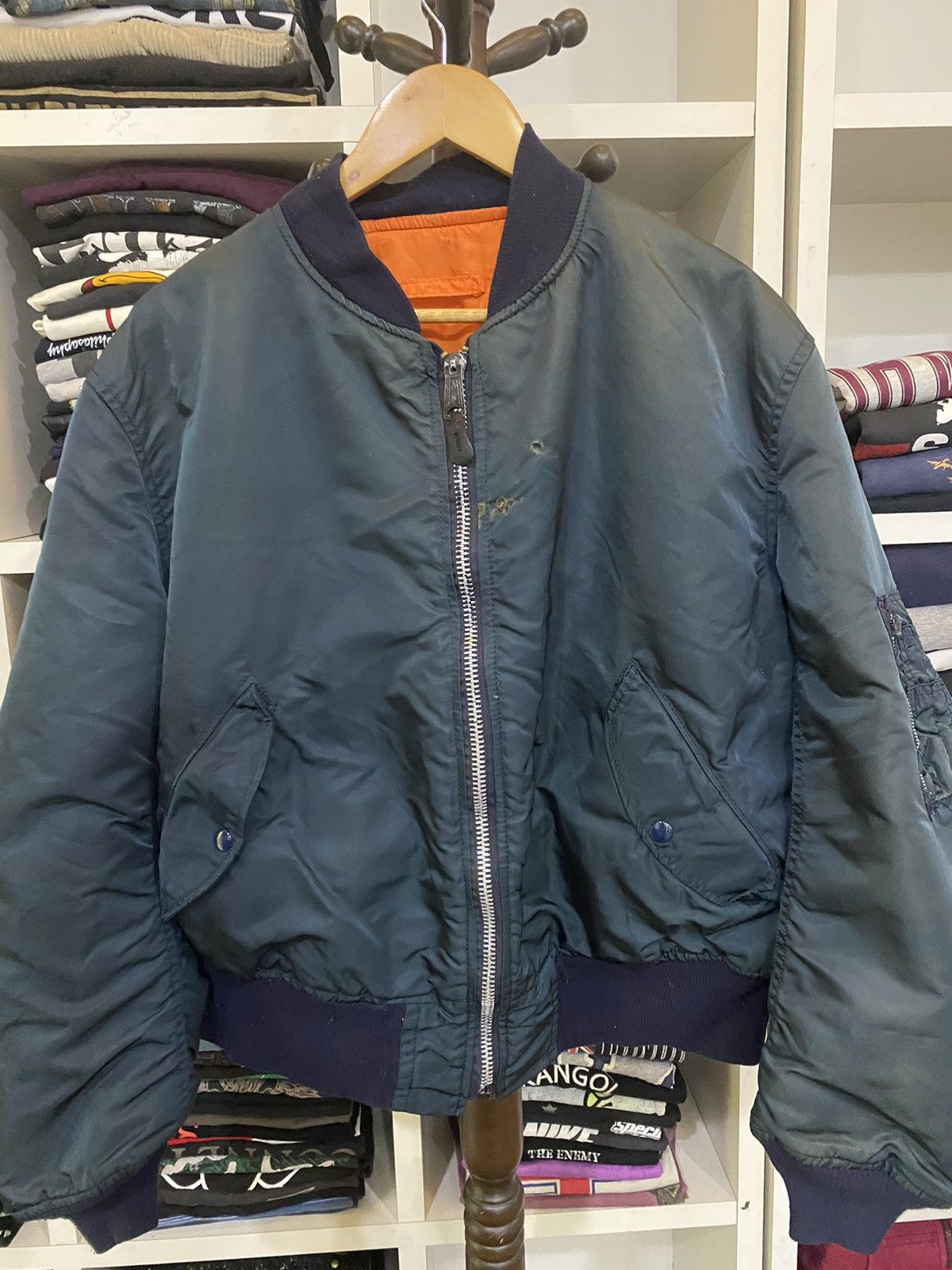 Alpha Industries Vintage MA-1 Alpha Industries Bomber Jacket Size US XL / EU 56 / 4 - 2 Thumbnail