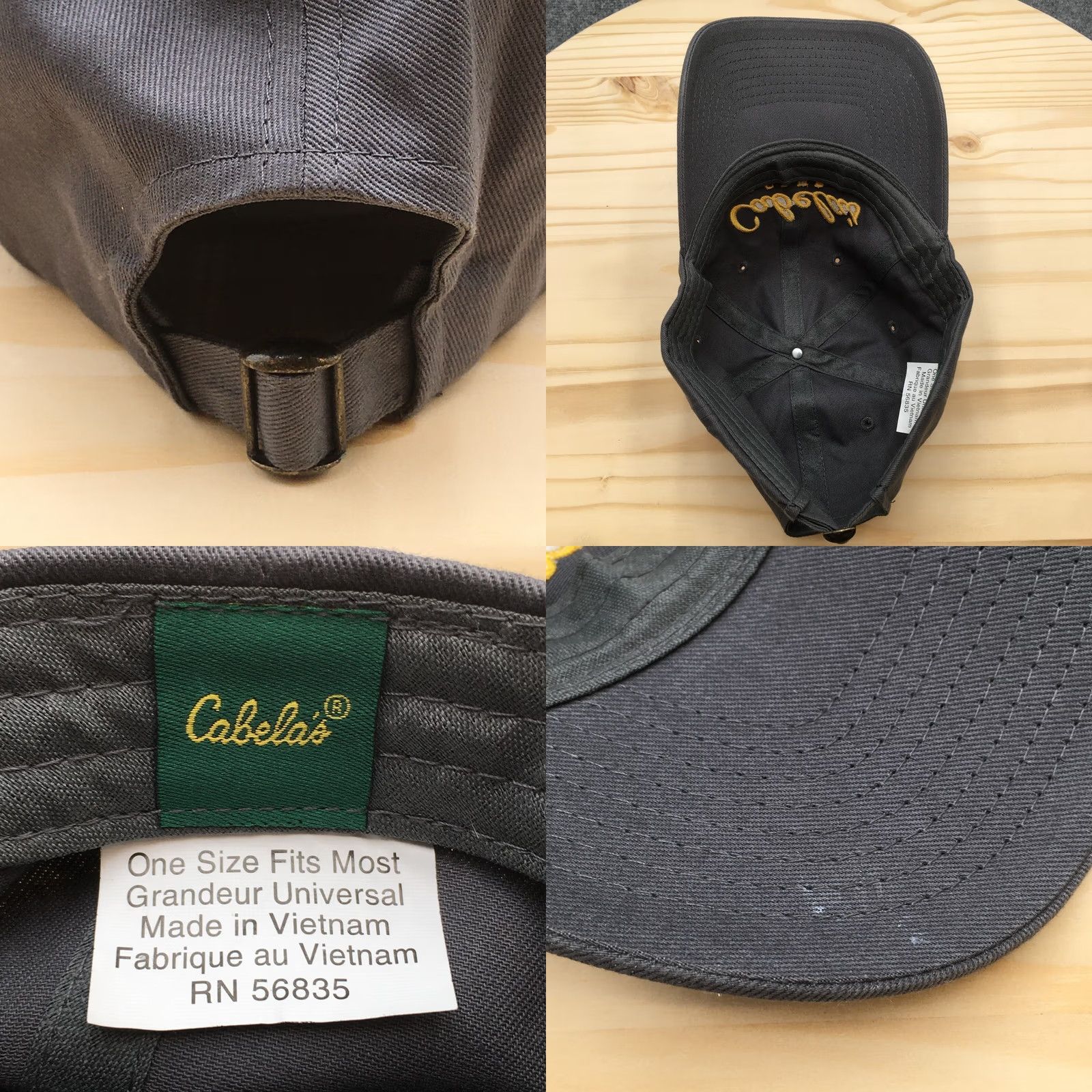 Vintage Cabela's Baseball Cap Hat Mens One Size Grey Adjustable Back Canvas Cotton Back Navy? Size ONE SIZE - 8 Thumbnail