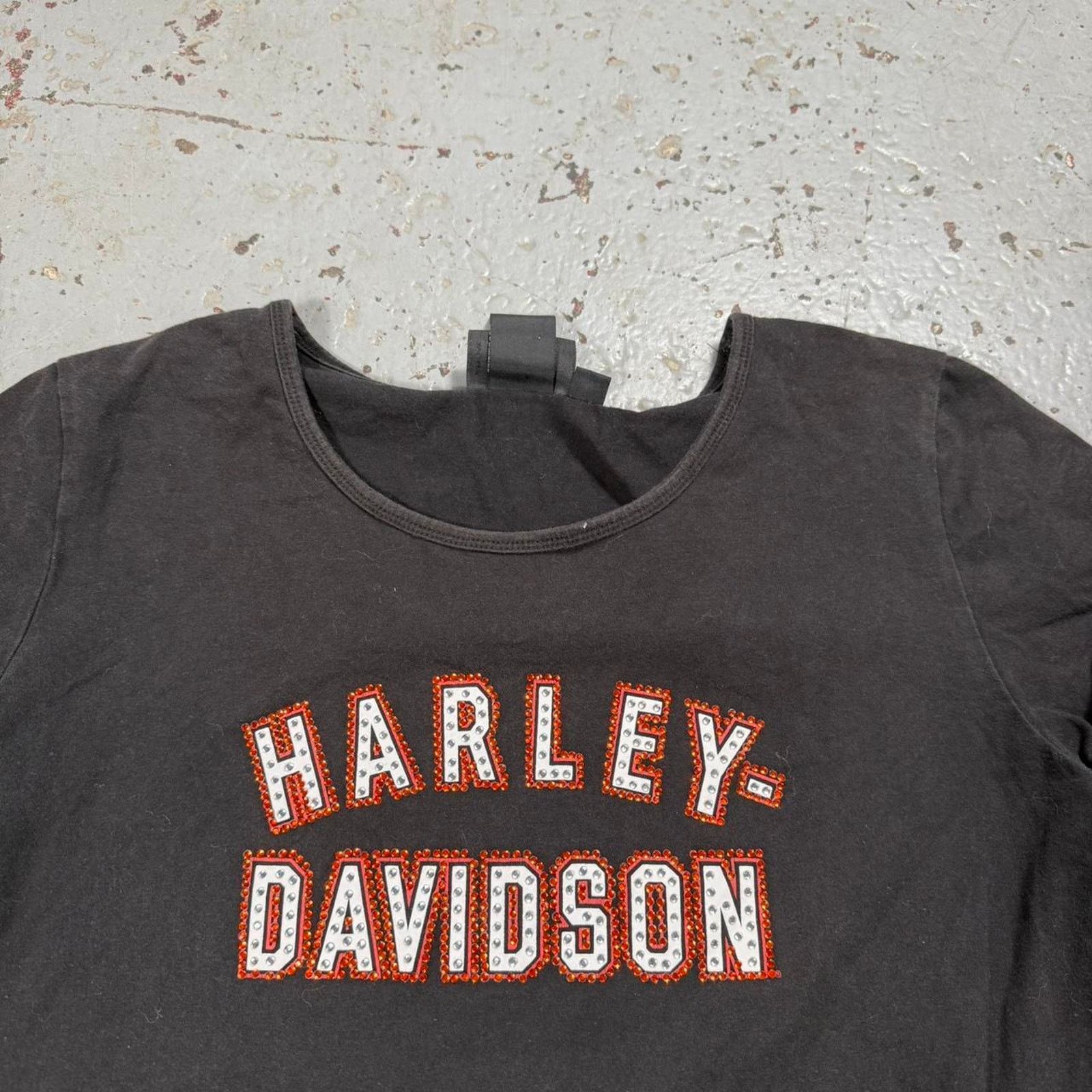 Harley Davidson Vintage harley davidson rhinestone tee Size S / US 4 / IT 40 - 2 Thumbnail
