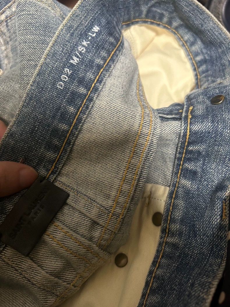 Yves Saint Laurent Saint Laurent 13FW Washed Erosive Destructive Jeans 2501-N Size US 31 - 3 Thumbnail