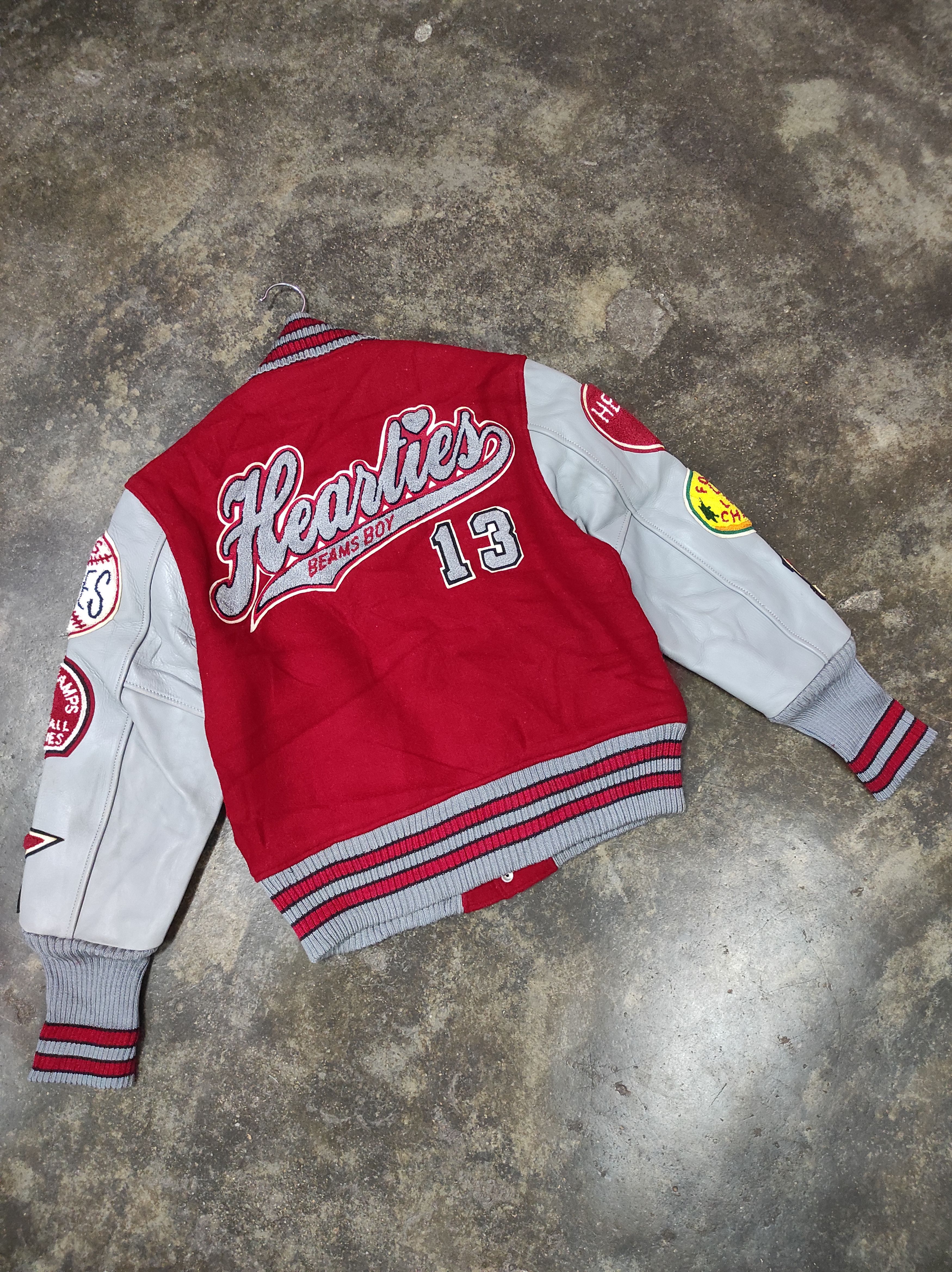 Beams Japan RARE ATHLETE BEAMS BOY VARSITY JACKET LEATHER Size US S / EU 44-46 / 1 - 2 Thumbnail