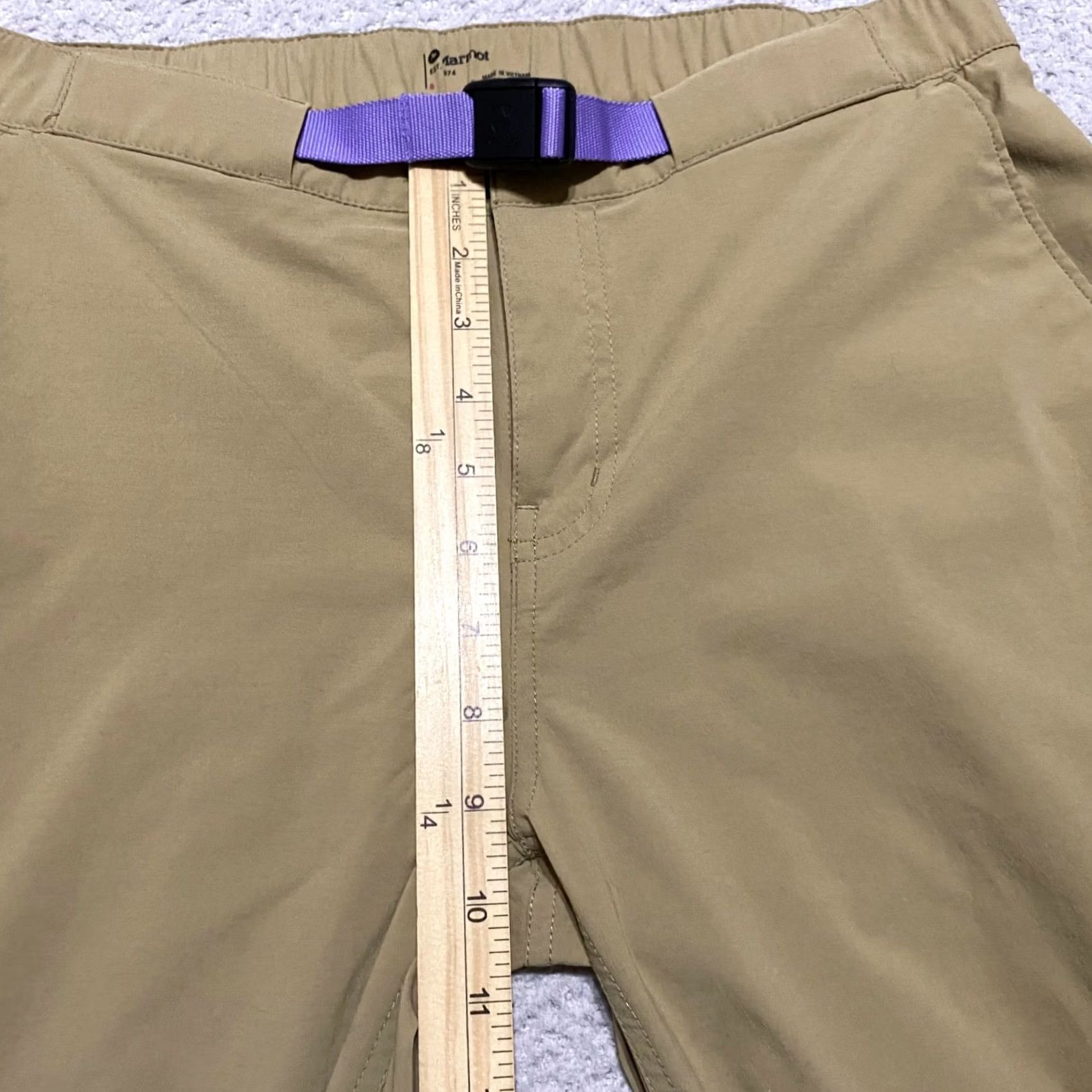 Marmot Marmot Womens Pants Beige Mid Straight Nylon Spandex Belted Pockets Logo 8 B Size 30" / US 8 / IT 44 - 7 Thumbnail