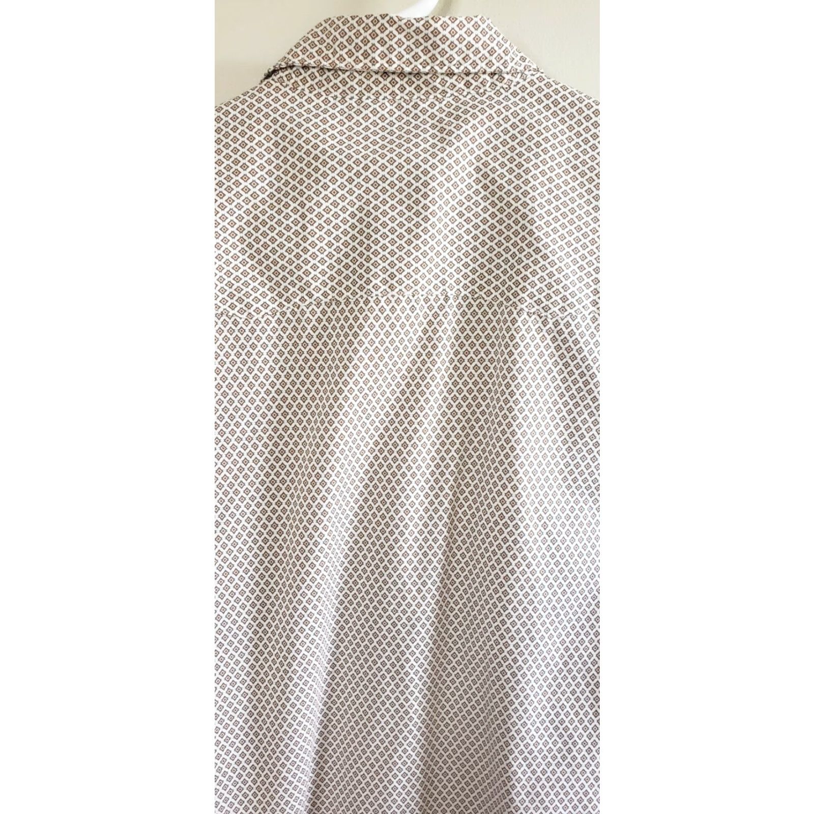 Wrangler Wrangler Wrancher Short Sleeve Pearl Snap Brown Cream Green Check Western Shirt 2XT Tall Mens Size US XXL / EU 58 / 5 - 6 Thumbnail