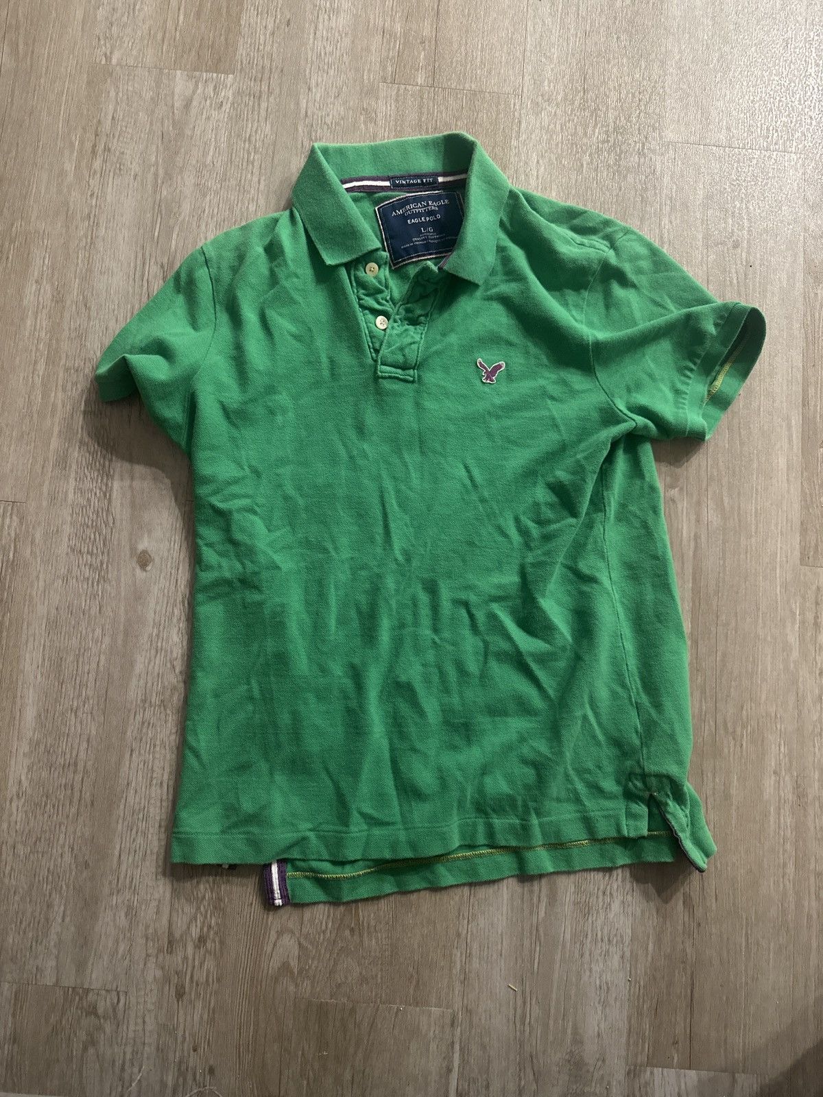American Eagle Outfitters American eagle green polo vintage fit Size US L / EU 52-54 / 3 - 3 Thumbnail