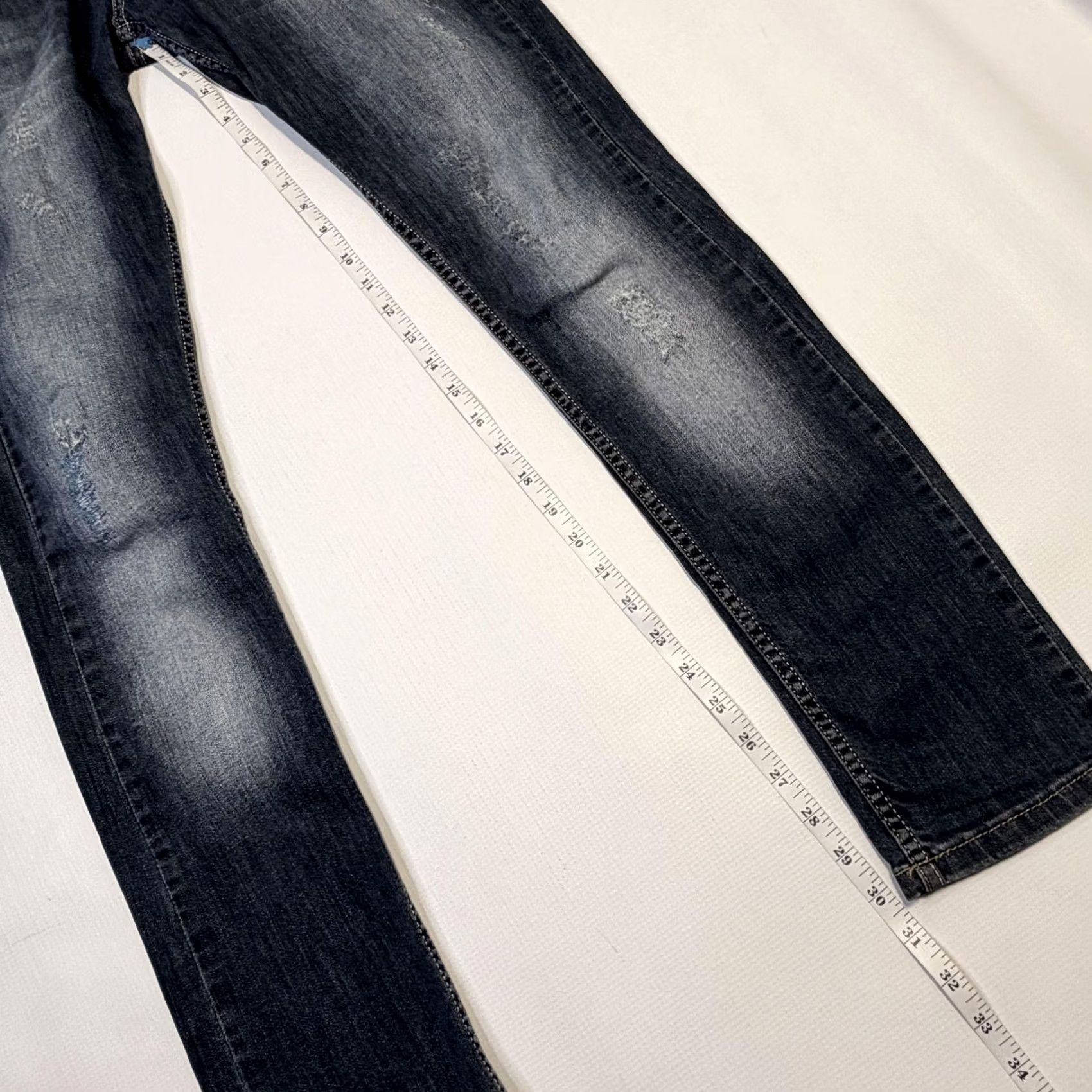 Vintage G-Star RAW Jeans Mens 30 Slim Straight Denim Dark Wash Blue Distressed Pockets Size US 30 / EU 46 - 3 Thumbnail