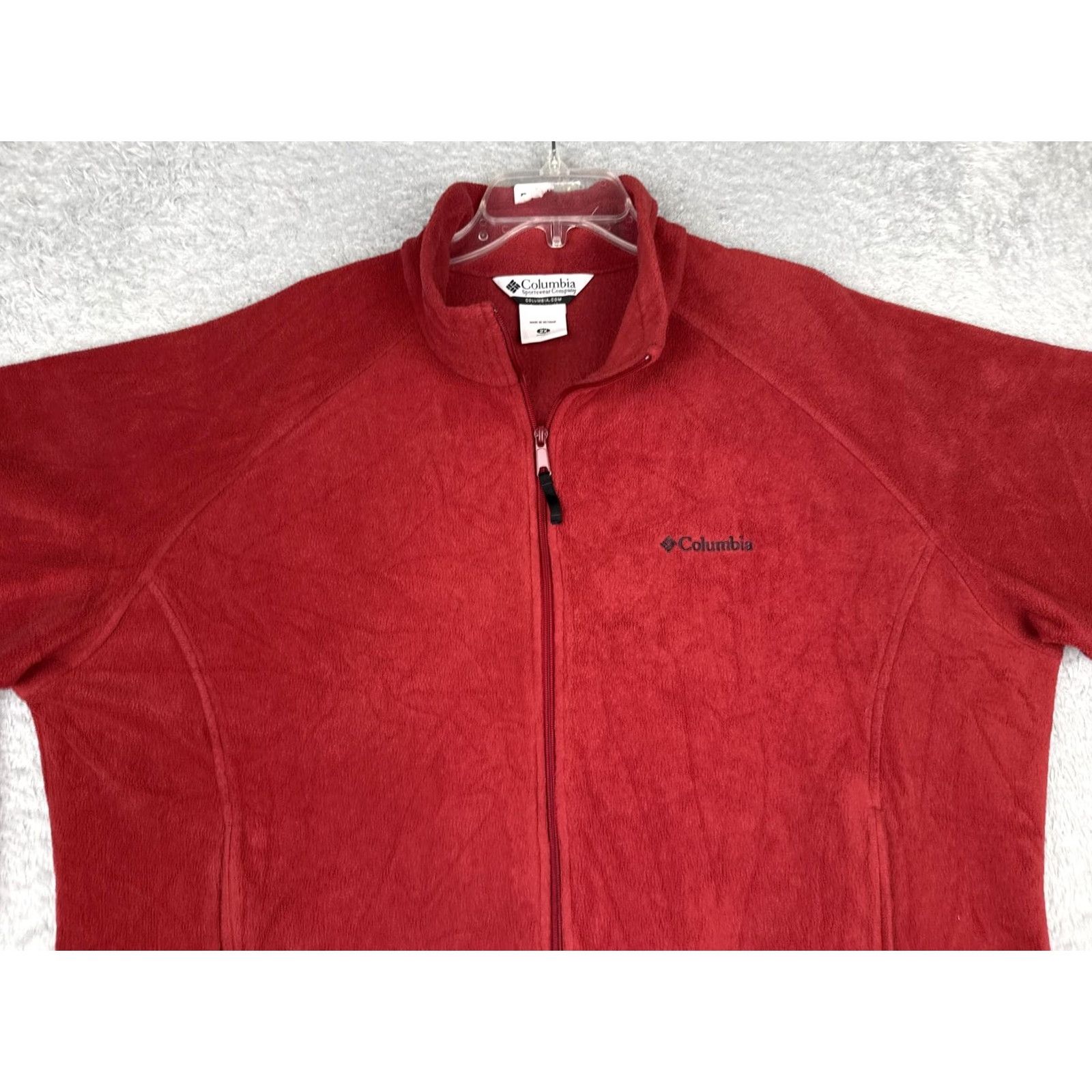 Vintage Columbia Jacket Womens 2X Red Fleece Full Zip Pockets Outdoor Hiking Warm Size XXL / US 16-18 / IT 52-54 - 4 Thumbnail