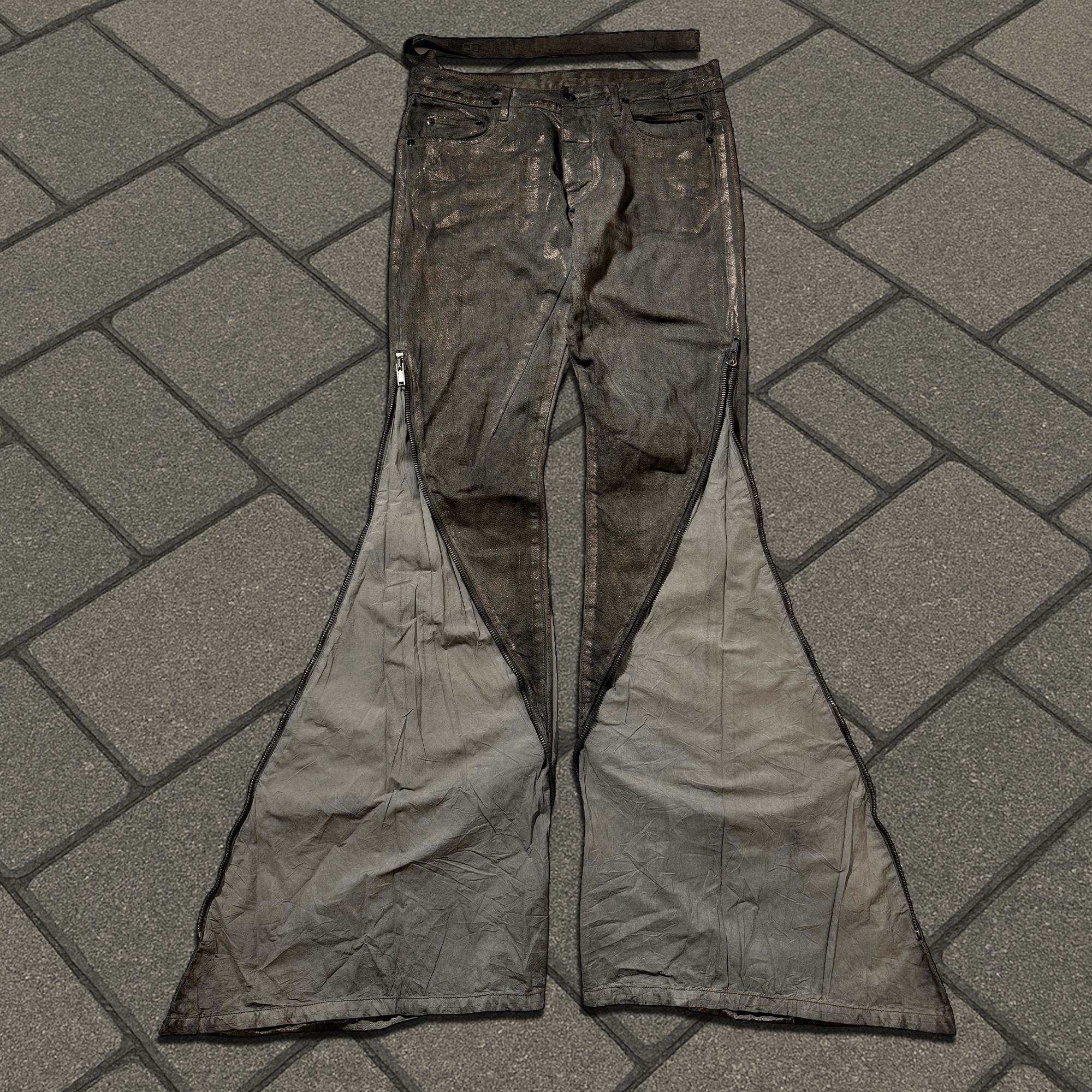 Rick Owens SS09 Rick Owens Gold Wax Strutter Banana Cut Denim Size US 28 / EU 44 - 3 Thumbnail