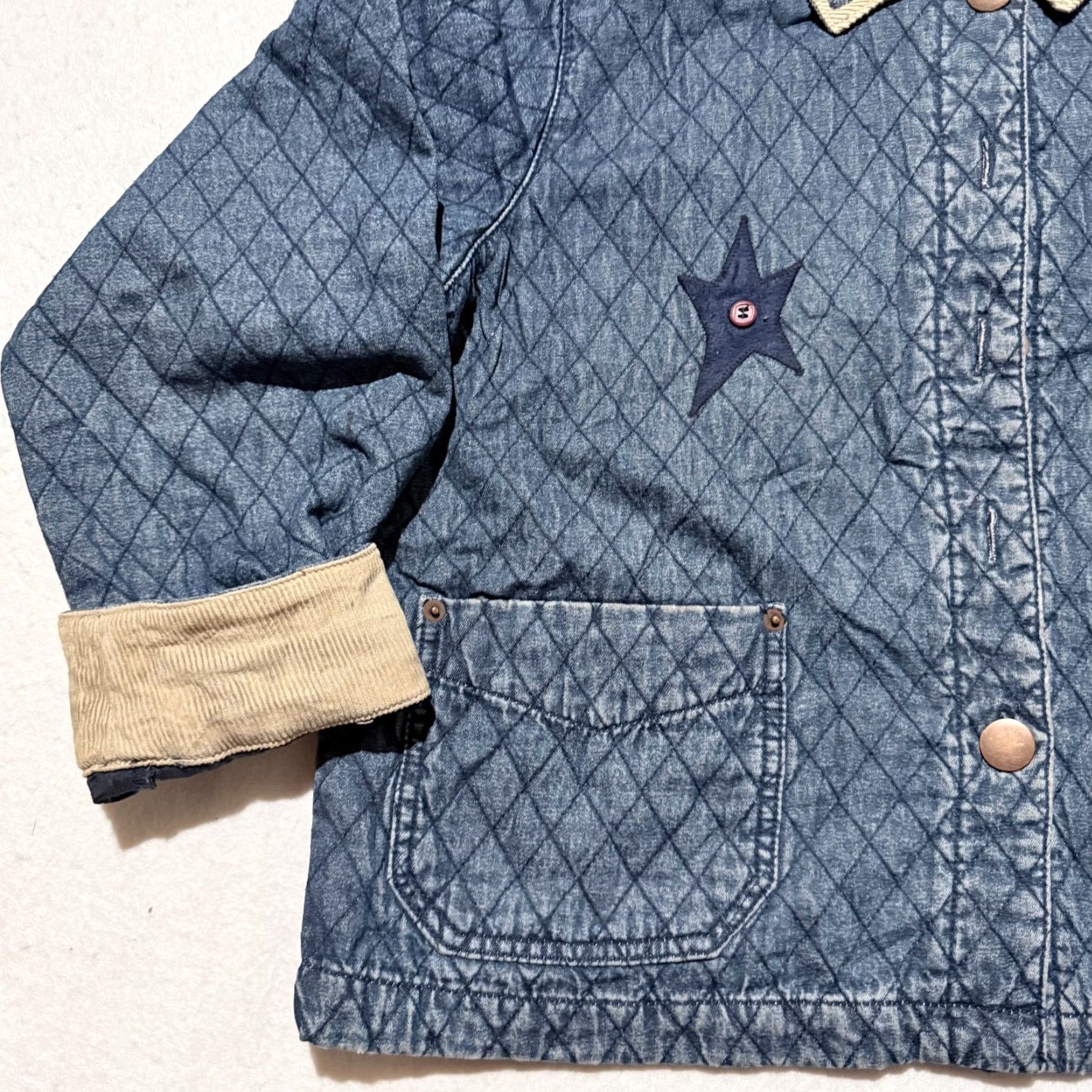 Denime VINTAGE Haik's Quilted Denim Patchwork Jacket Women's Blue Long Sleeve XL Jacket Blue Women Quilted Patchwork Denim USA Christmas Size XL / US 12-14 / IT 48-50 - 6 Thumbnail