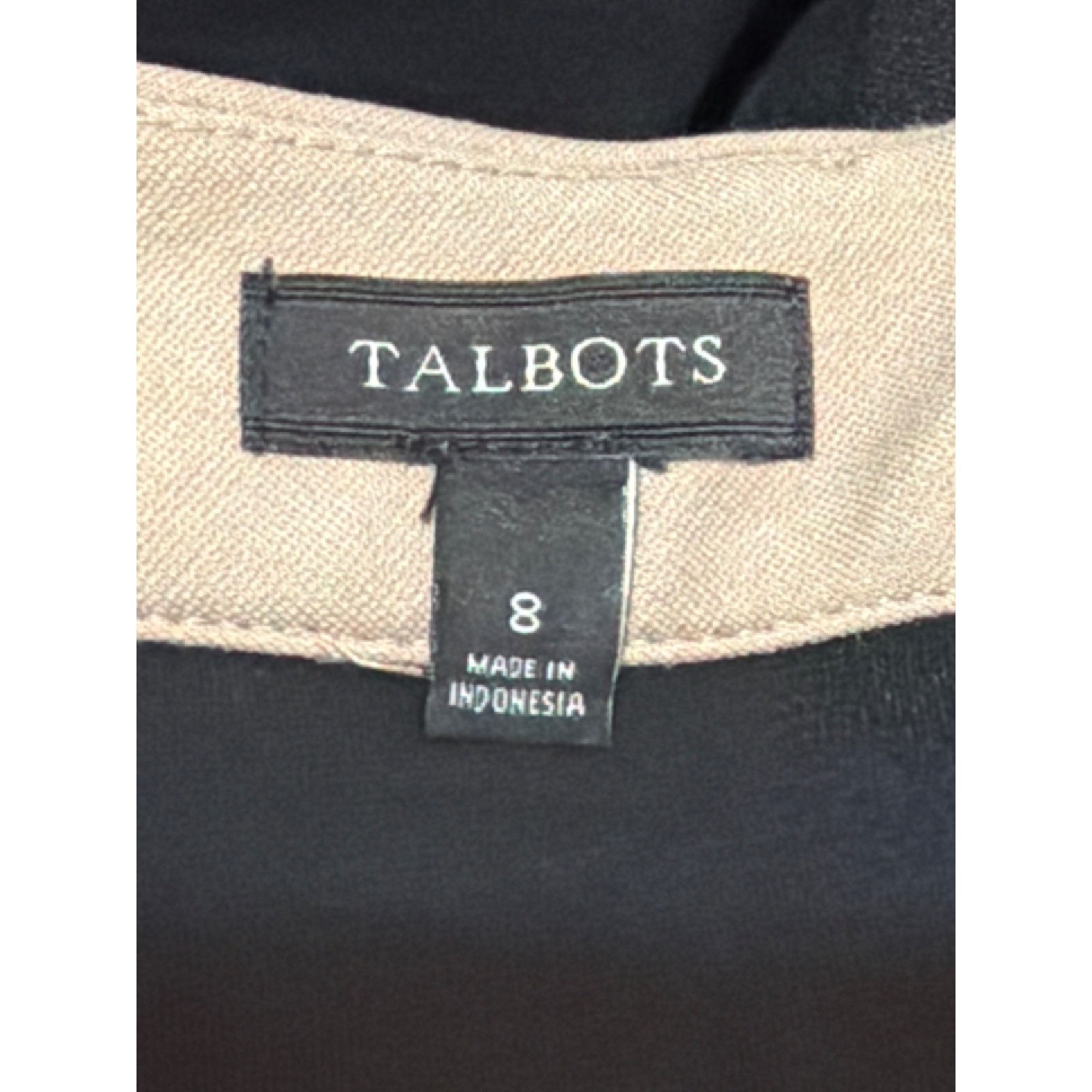 Talbots Talbots Ponte Knit Sheath Dress Colorblock Black Tan V Neck Size M / US 6-8 / IT 42-44 - 5 Thumbnail