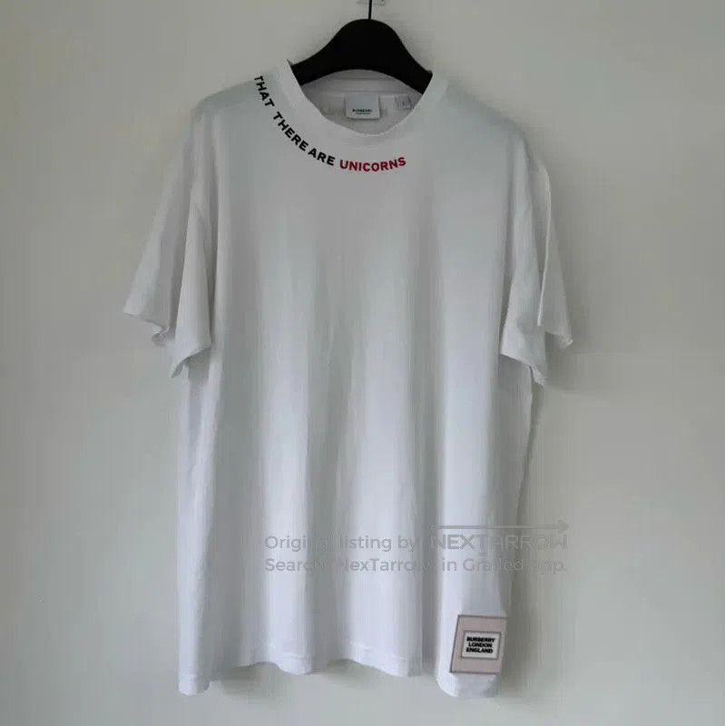 Burberry Burberry White Cotton Logo T-shirt for Women. Size S / US 4 / IT 40 - 1 Thumbnail