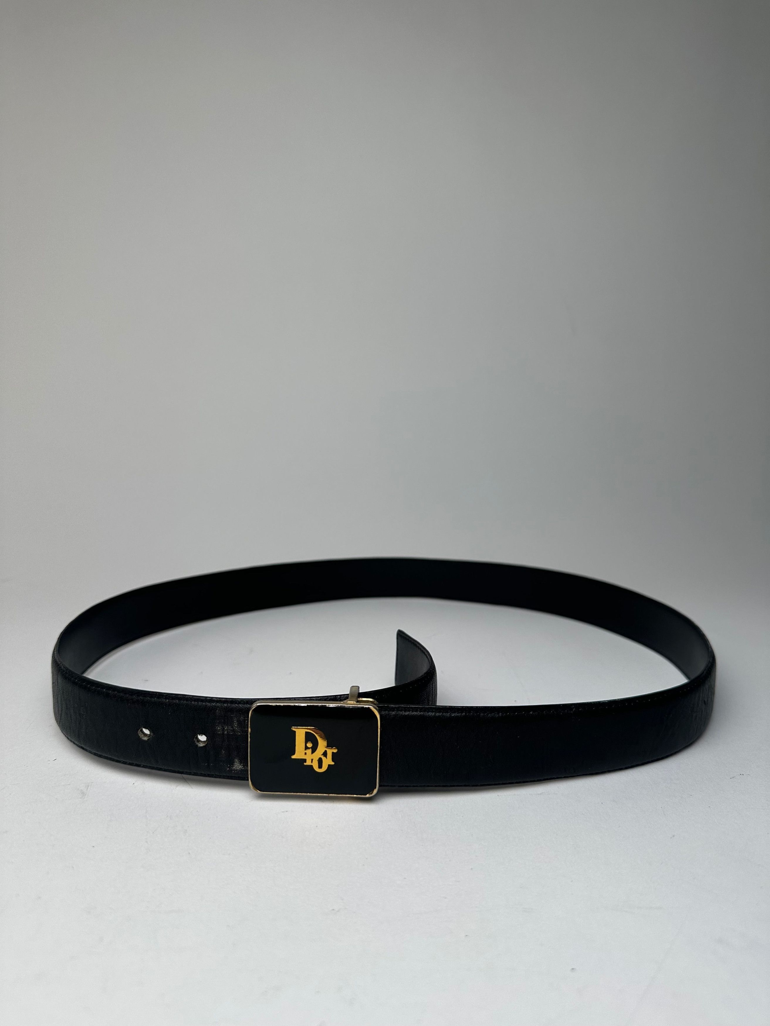 Dior Vintage Leather Belt Black Size ONE SIZE - 1 Thumbnail