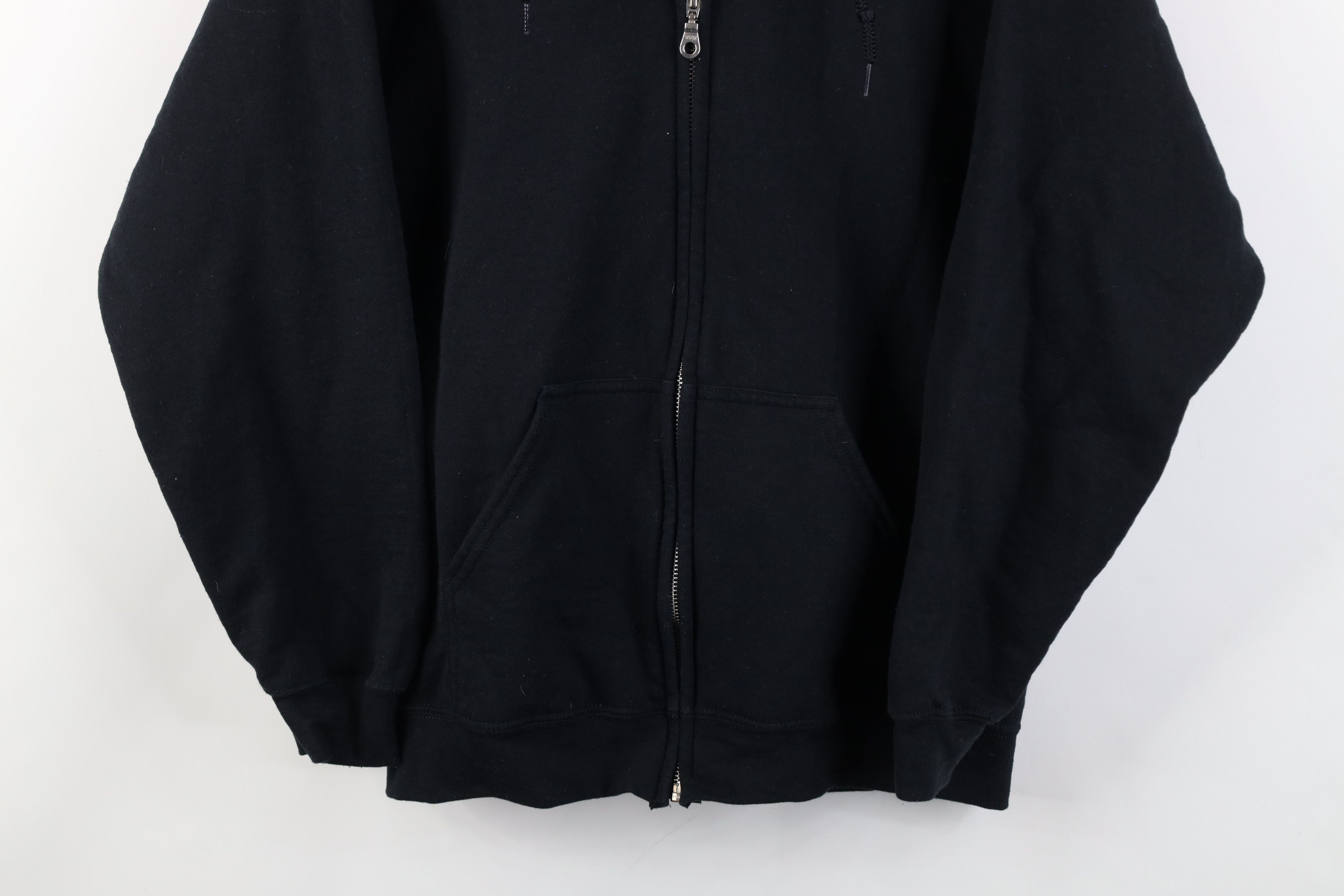 Vintage Vintage 90s Y2K Streetwear Full Zip Hoodie Sweatshirt Black Size US M / EU 48-50 / 2 - 3 Thumbnail