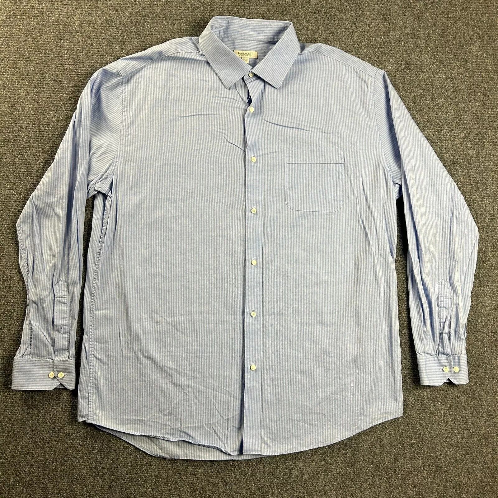 Robert Barakett Robert Barakett Shirt Men 17.5 36-37 Striped Dress Shirt Size US L / EU 52-54 / 3 - 1 Thumbnail