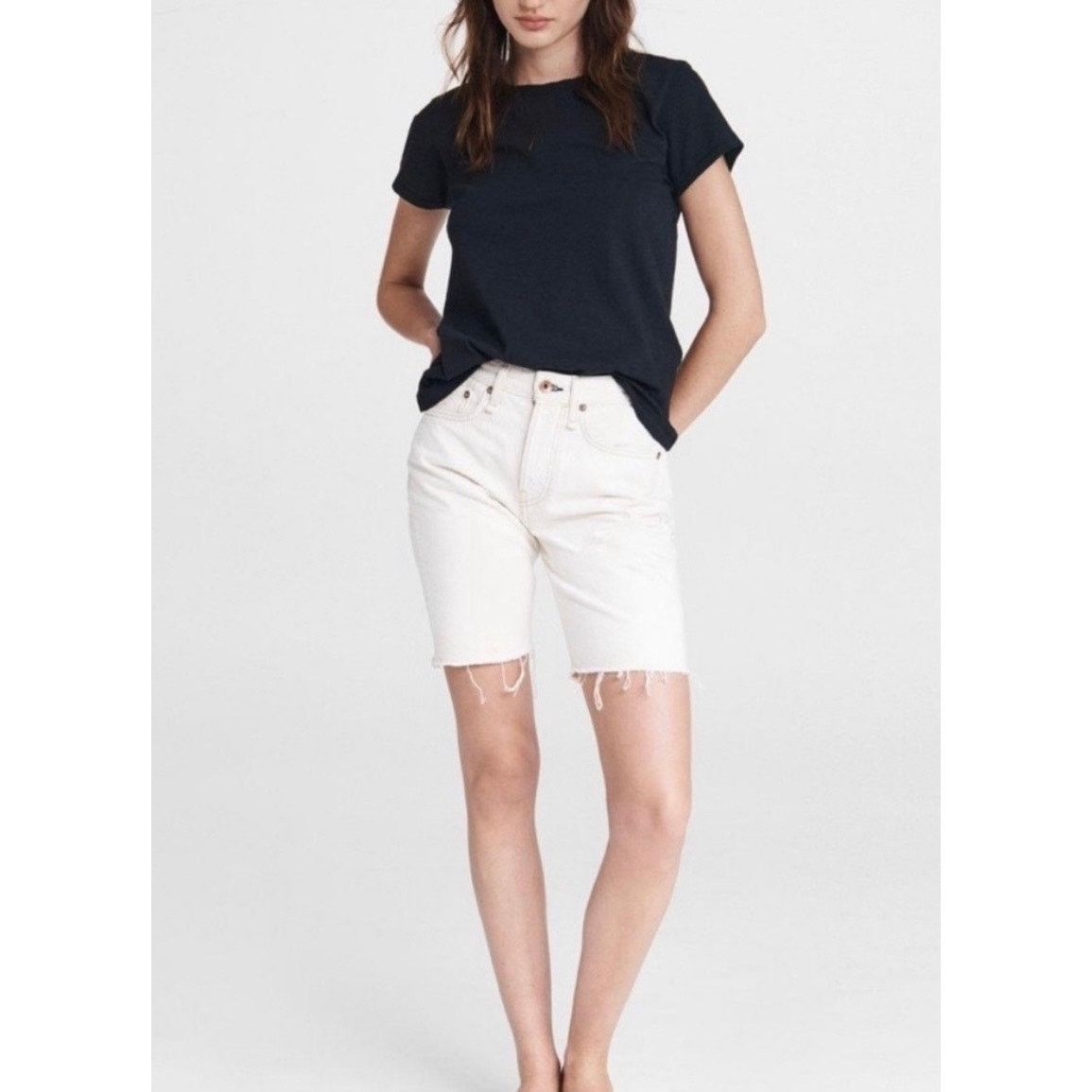 Rag & Bone Rag & Bone Maya High Rise Walking Short Bone White size 25 Size 25" / US 0 / IT 36 - 2 Thumbnail