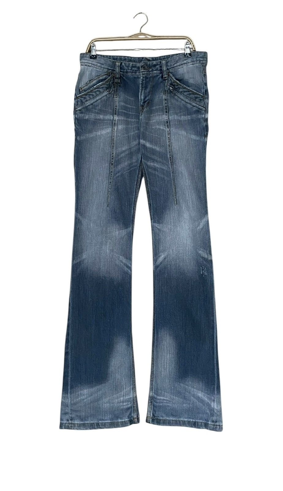 Vintage Japanese Brand Nicole Club Flared Jeans 1990s