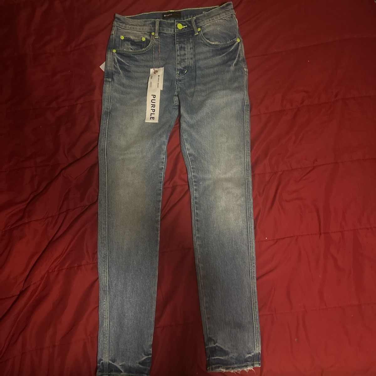 Purple Brand VINTAGE LIGHT NEON POP Indigo SKINNY Size US 30 / EU 46 - 1 Thumbnail