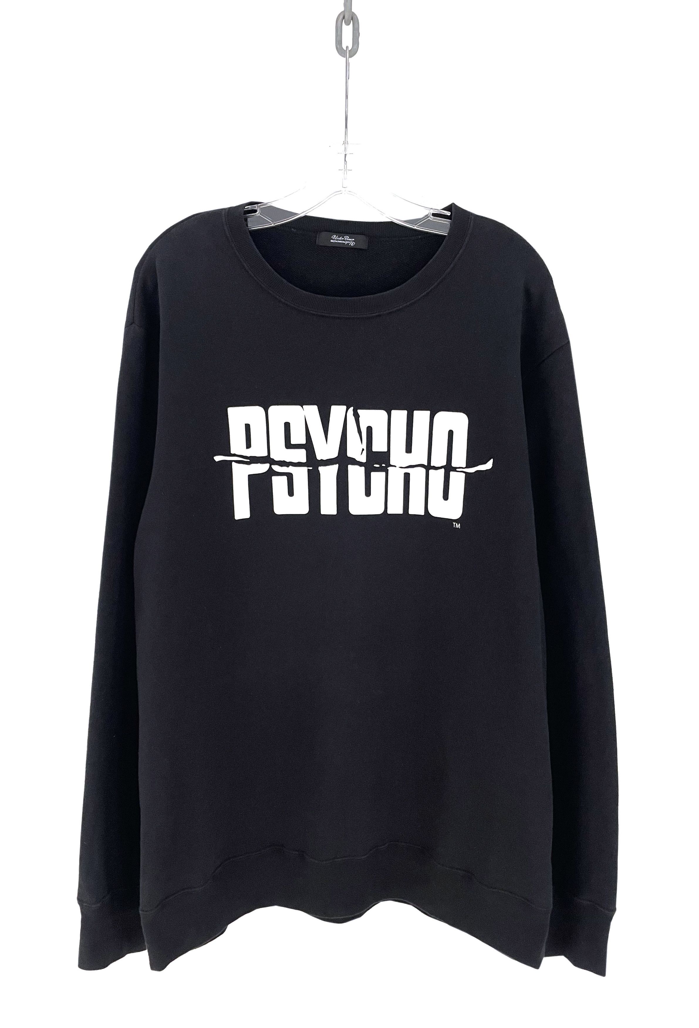 UNDERCOVER PSYCHOロゴスウェット UNDERCOVER】脇フライスSWEAT PSYCHOJQパッチ 【PSYCHO】(BLACK