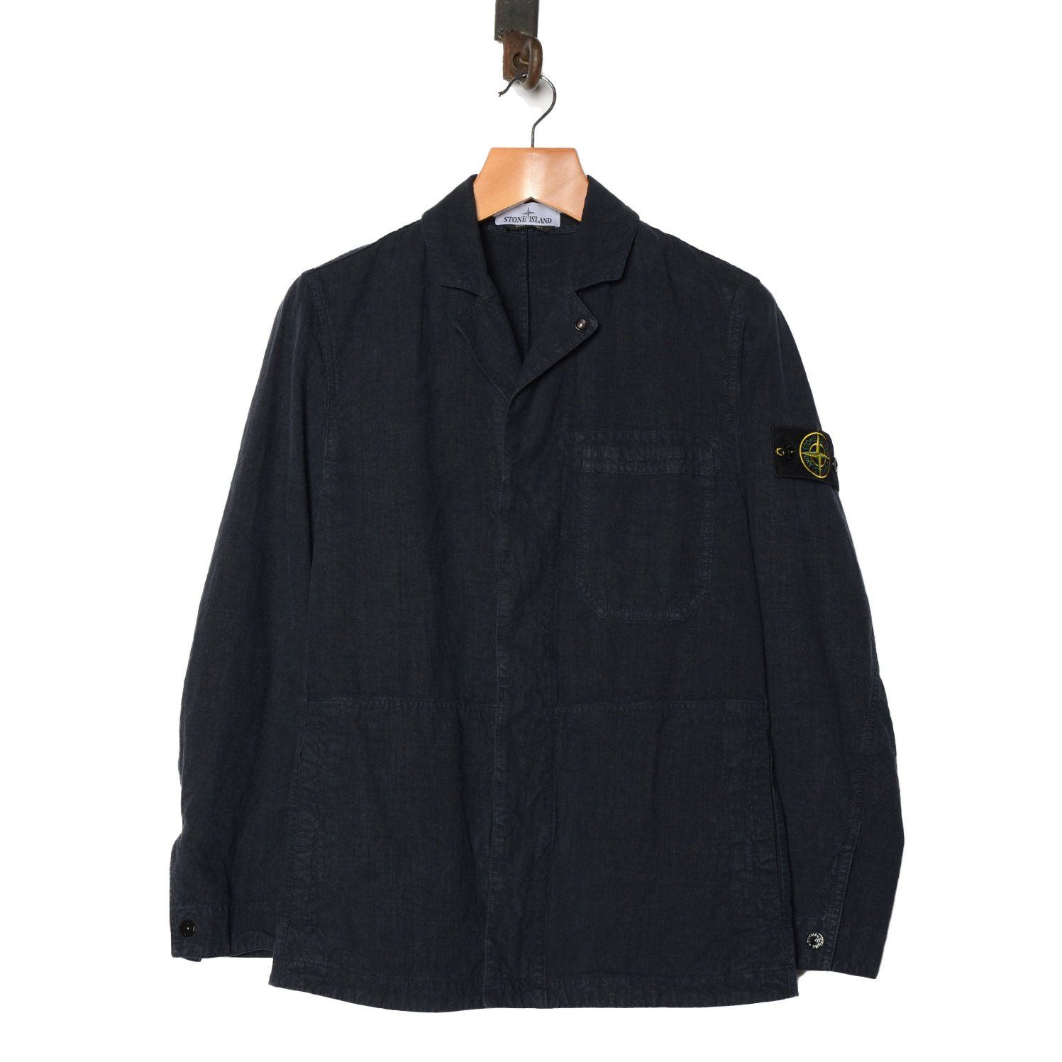 Image of Stone Island Lino Nylon Tela Tc Jacket + Pants (Suit) in Marine, Men's (Size 2XL)