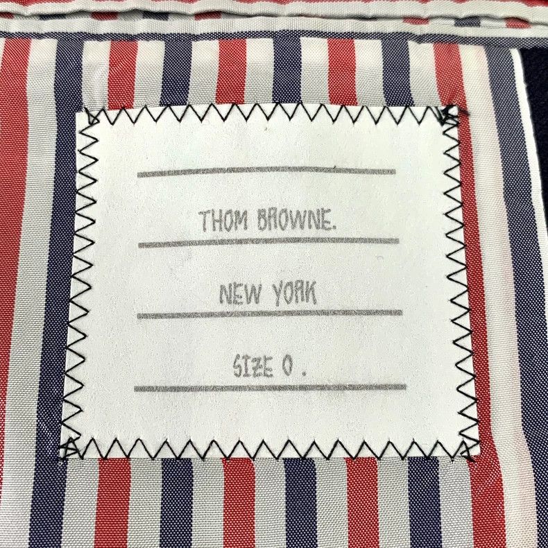 Thom Browne Thom Browne Dark blue lapel long-sleeved coat 2503-Nextarro Size US XS / EU 42 / 0 - 6 Thumbnail
