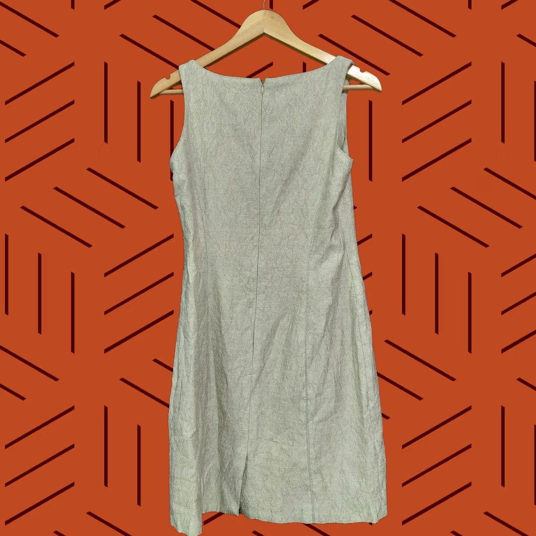Vintage Alberto Makali Green Sleeveless Dress Knee Length Women Size 6 Size M / US 6-8 / IT 42-44 - 1 Thumbnail