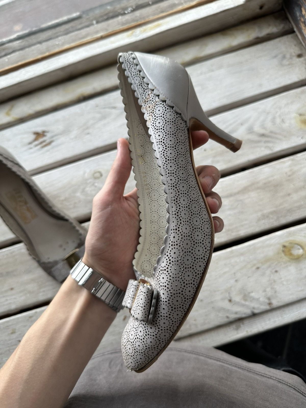 Salvatore Ferragamo RARE❗️Salvatore Ferragamo Women Shoes flats heels Size US 8 / IT 38 - 12 Thumbnail
