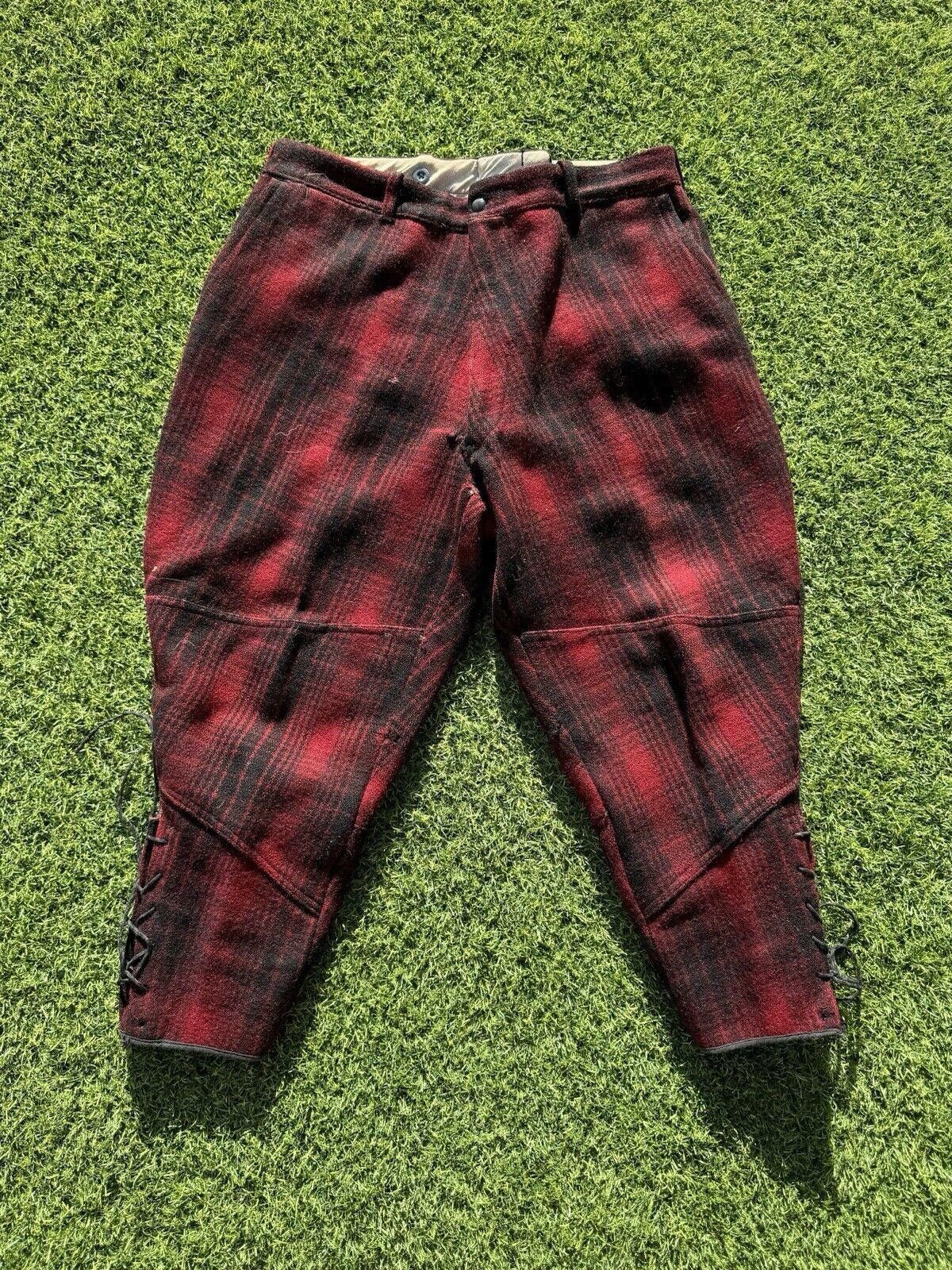 Designer True Vintage Carters 40s Buffalo Plaid Wool Hunting Pants 34 Size US 34 / EU 50 - 1 Thumbnail