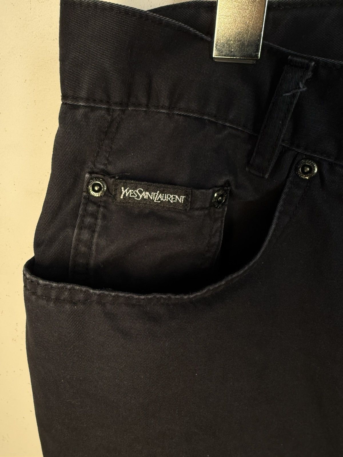Yves Saint Laurent 40x30 YSL Jeans Black Denim Pants Cotton Casual Vintage y2k Size US 40 / EU 56 - 6 Thumbnail