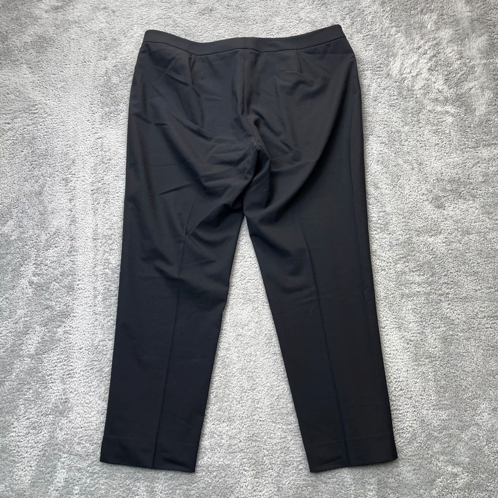 Vintage Lafayette 148 New York Pants Womens 18 Black Irving Virgin Wool Blend Stretch Dress Pants Size 28" / US 6 / IT 42 - 2 Thumbnail