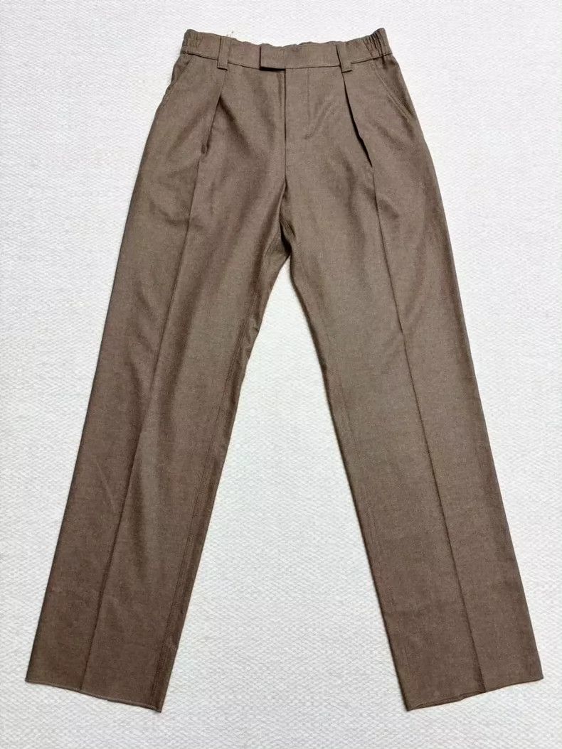 Loro Piana LORO PIANA Mid-waist straight leg casual pants Size US 34 / EU 50 - 1 Thumbnail