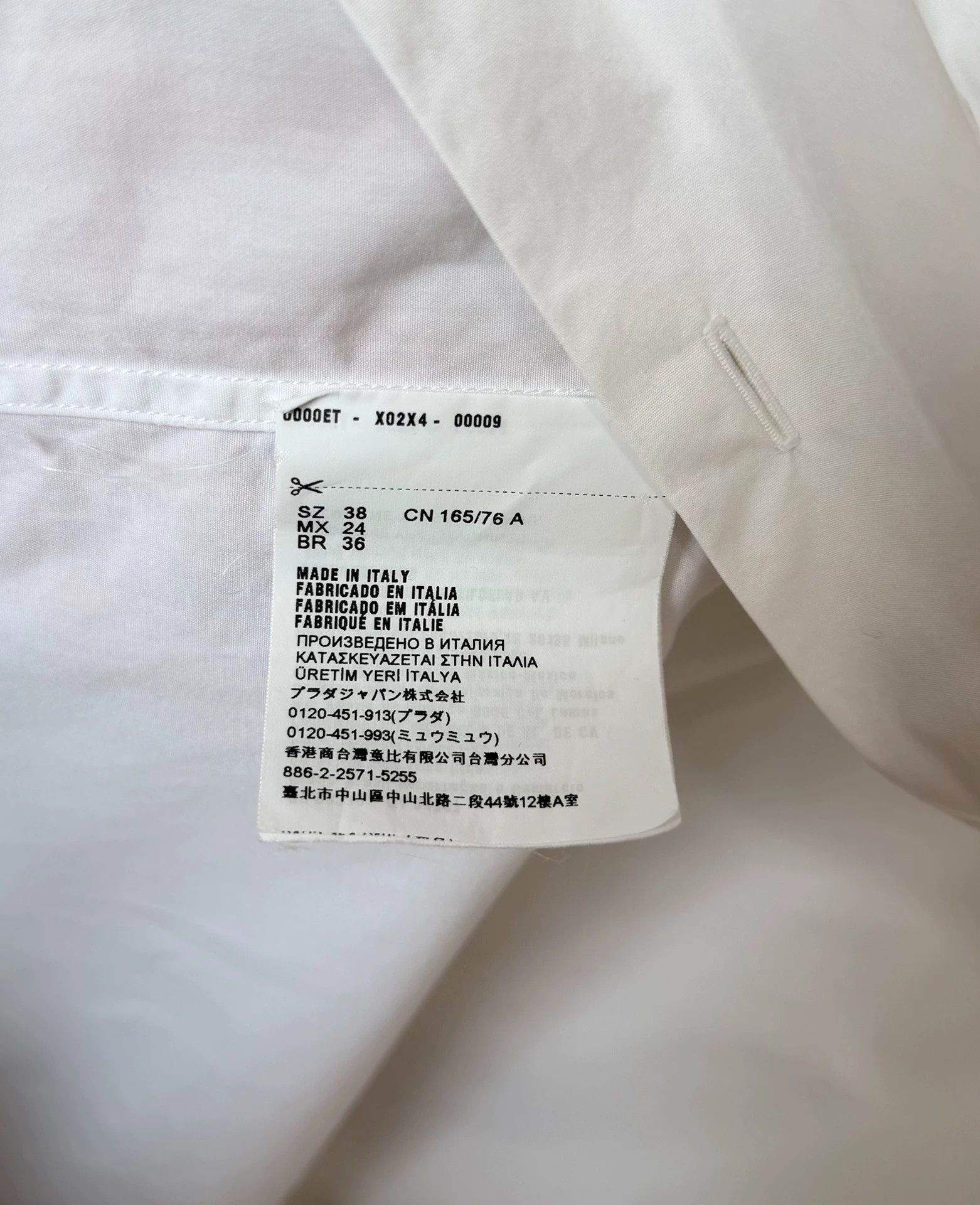 Prada Prada Military Buckle White Shirt - Size 38 Size S / US 4 / IT 40 - 6 Thumbnail