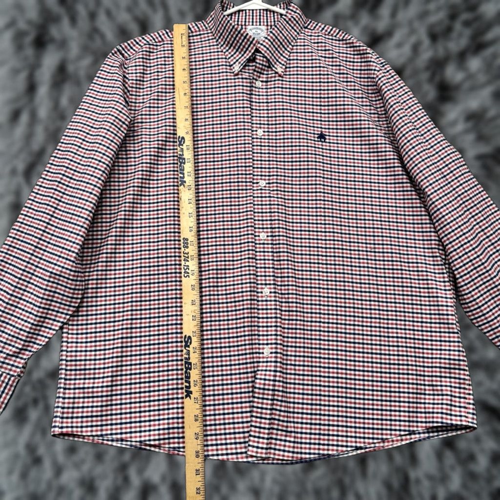 Brooks Brothers Brook Brothers Button Up Shirt Mens XL Academia Office Gingham Preppy 2010s Size US XL / EU 56 / 4 - 1 Thumbnail